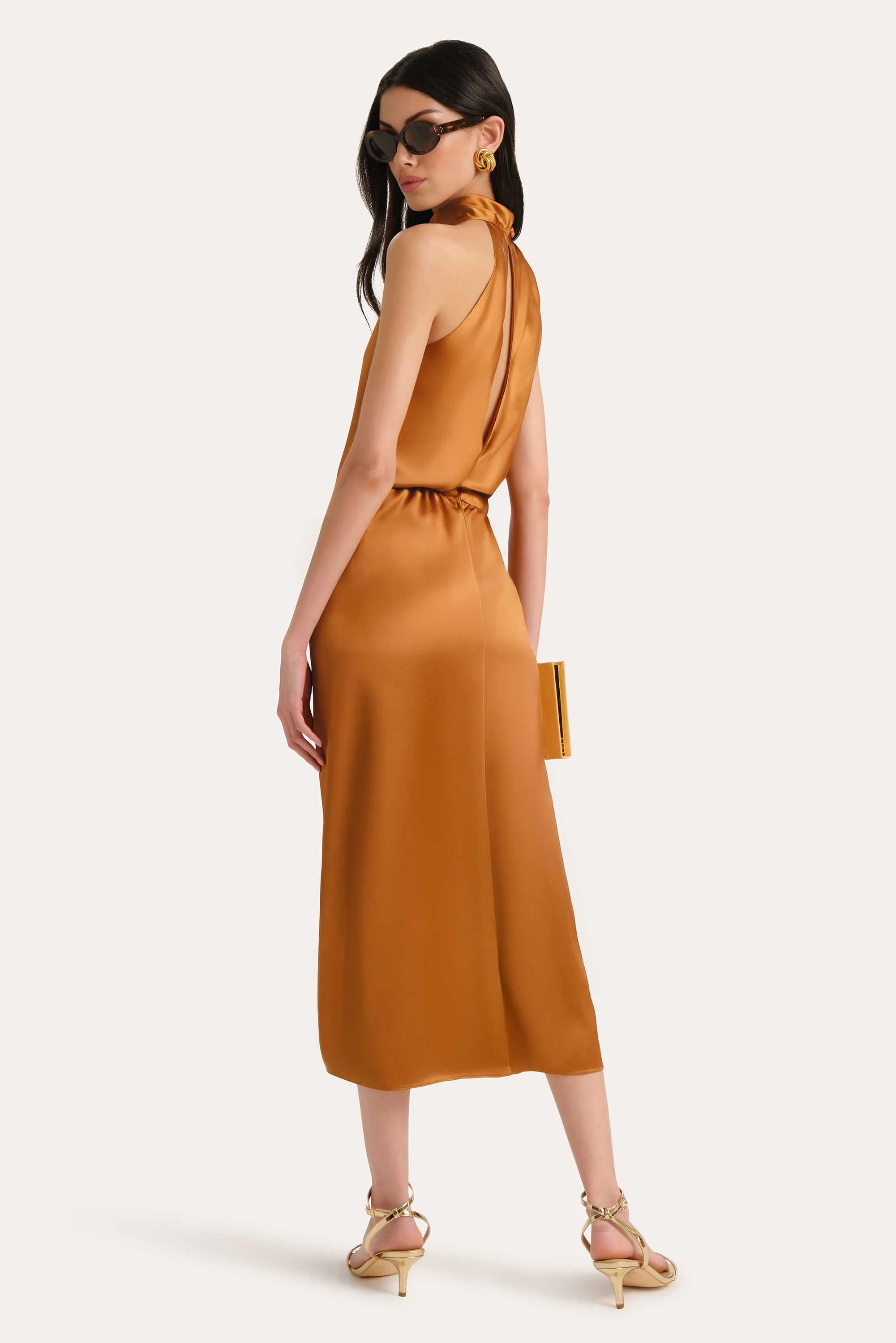 Josephine Draped Halter Dress - Image 3