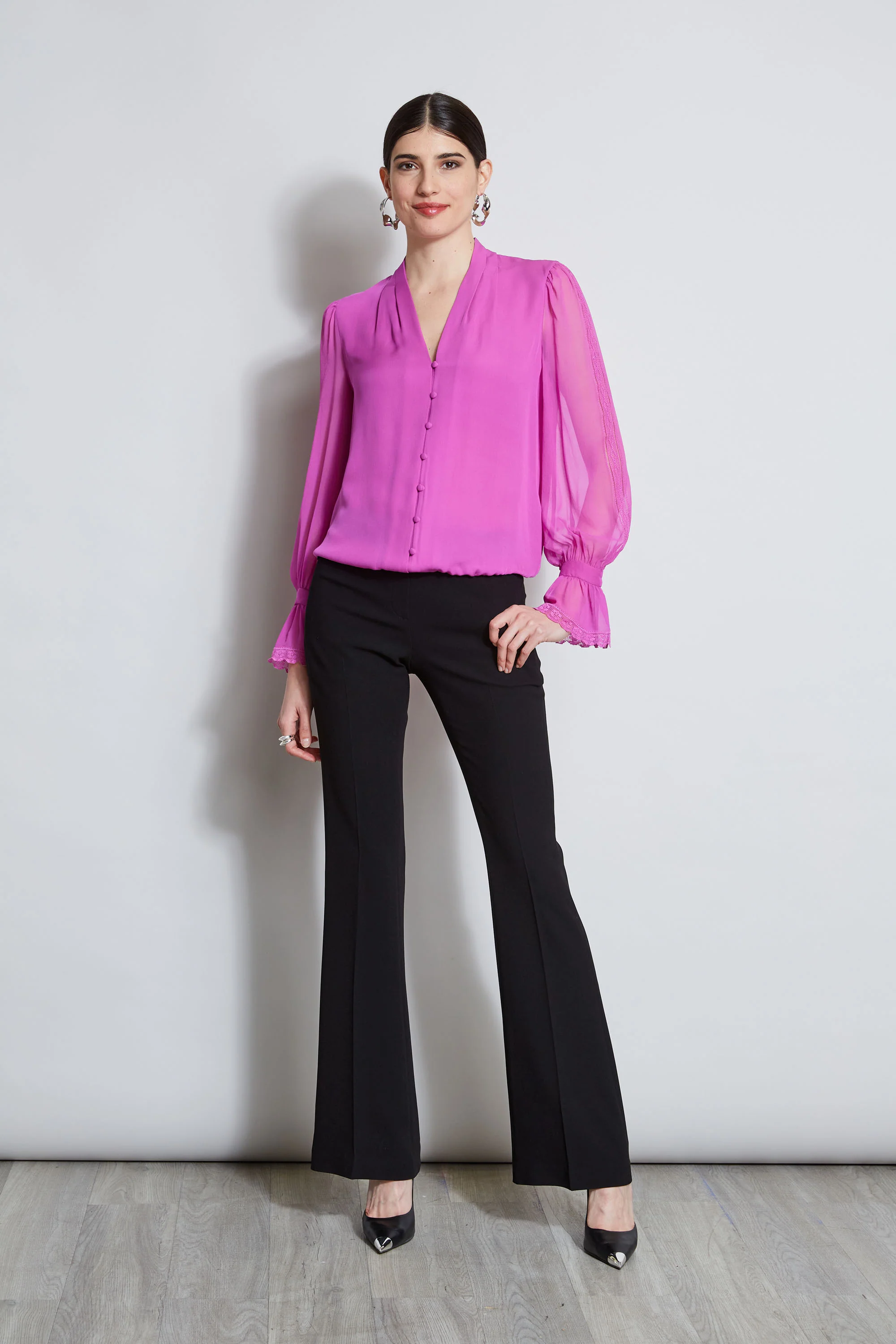 Embroidered Sleeve Blouson Shirt - Image 3