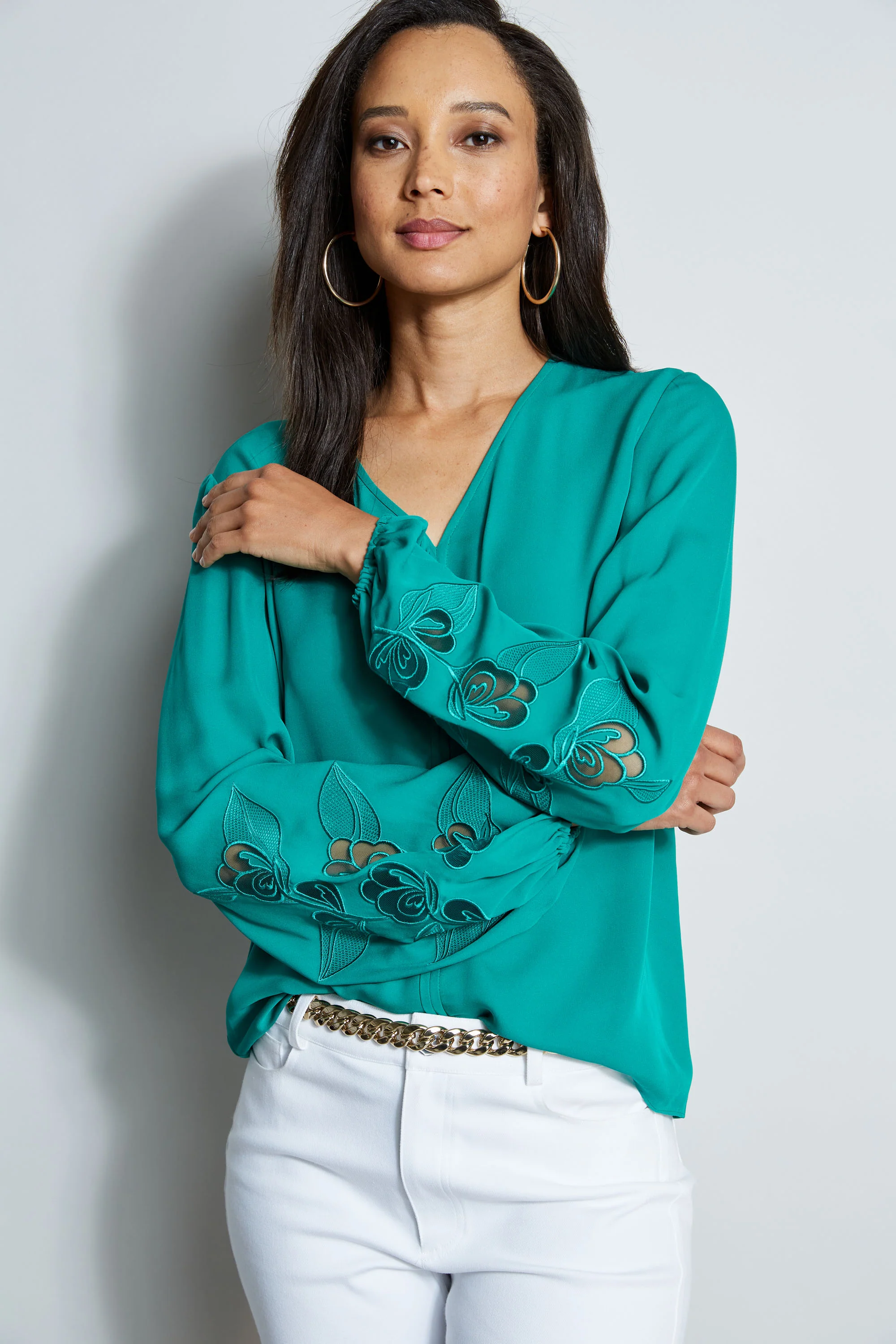 Embroidered Long Sleeve Shirt - Image 3