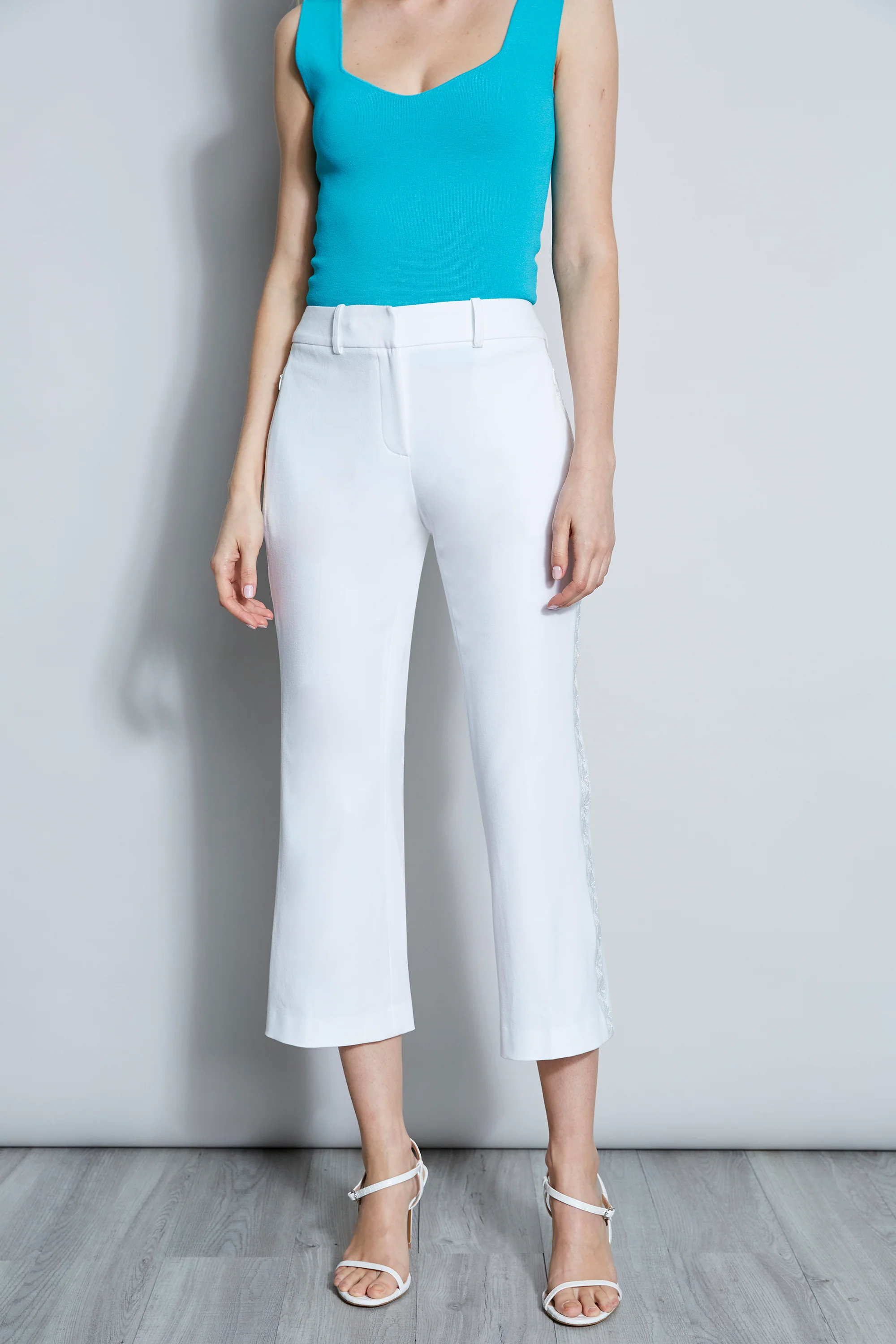 Embroidered Cropped Pant - Image 3