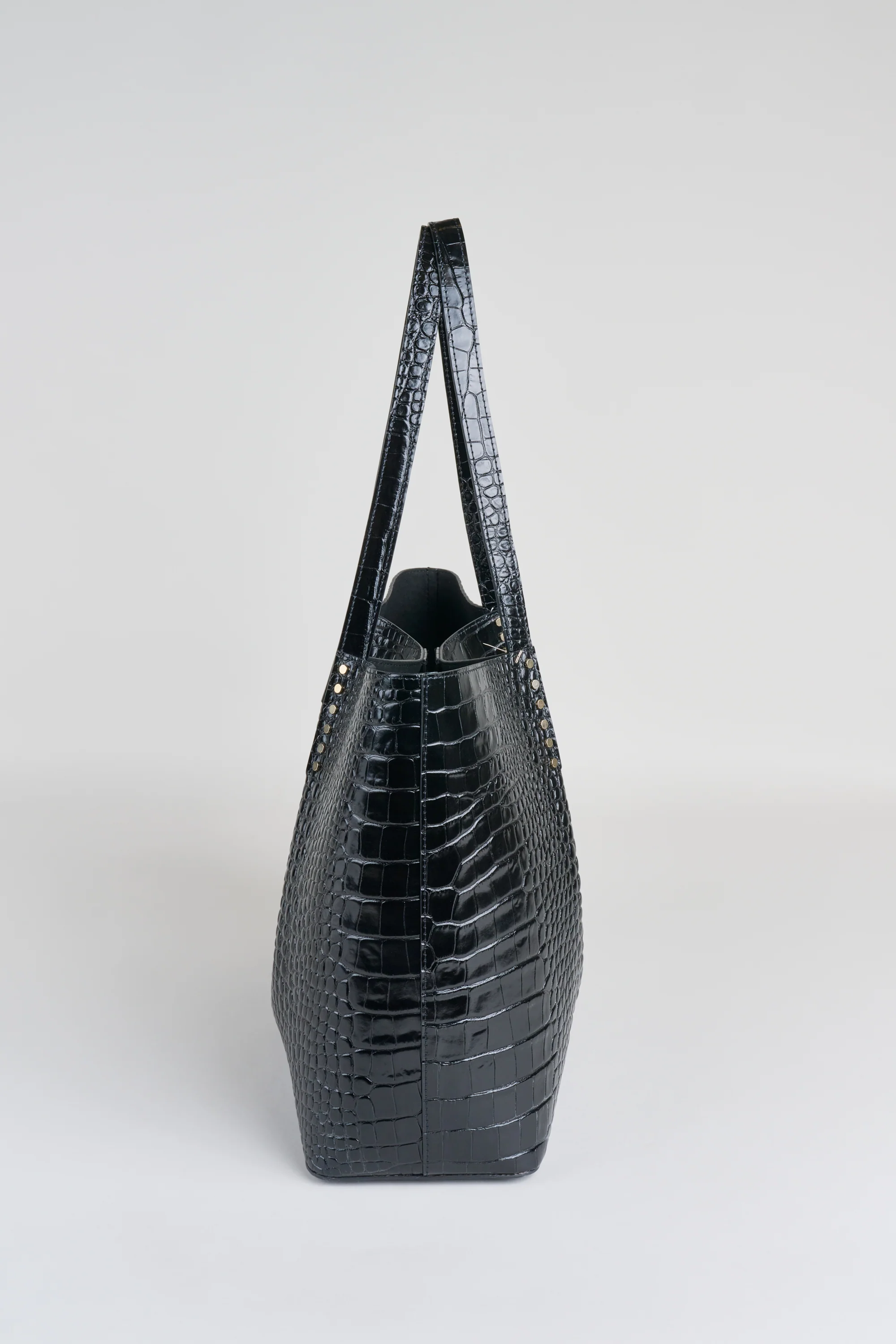 Crocodile Embossed Leather Tote - Image 2