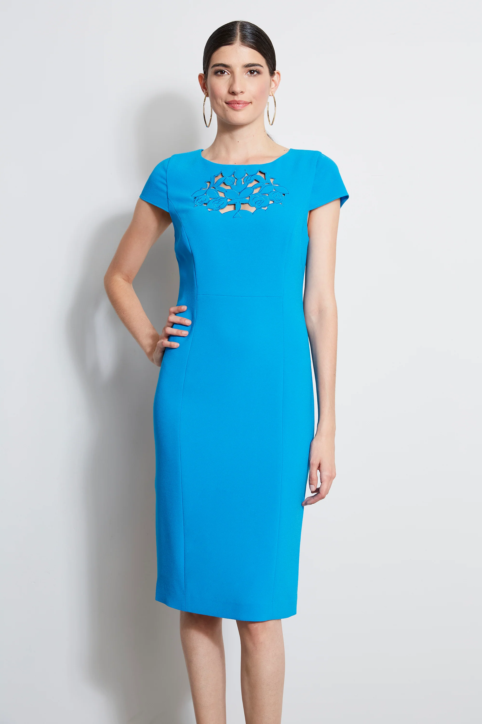 Cut Out Embroidered Dress - Image 3
