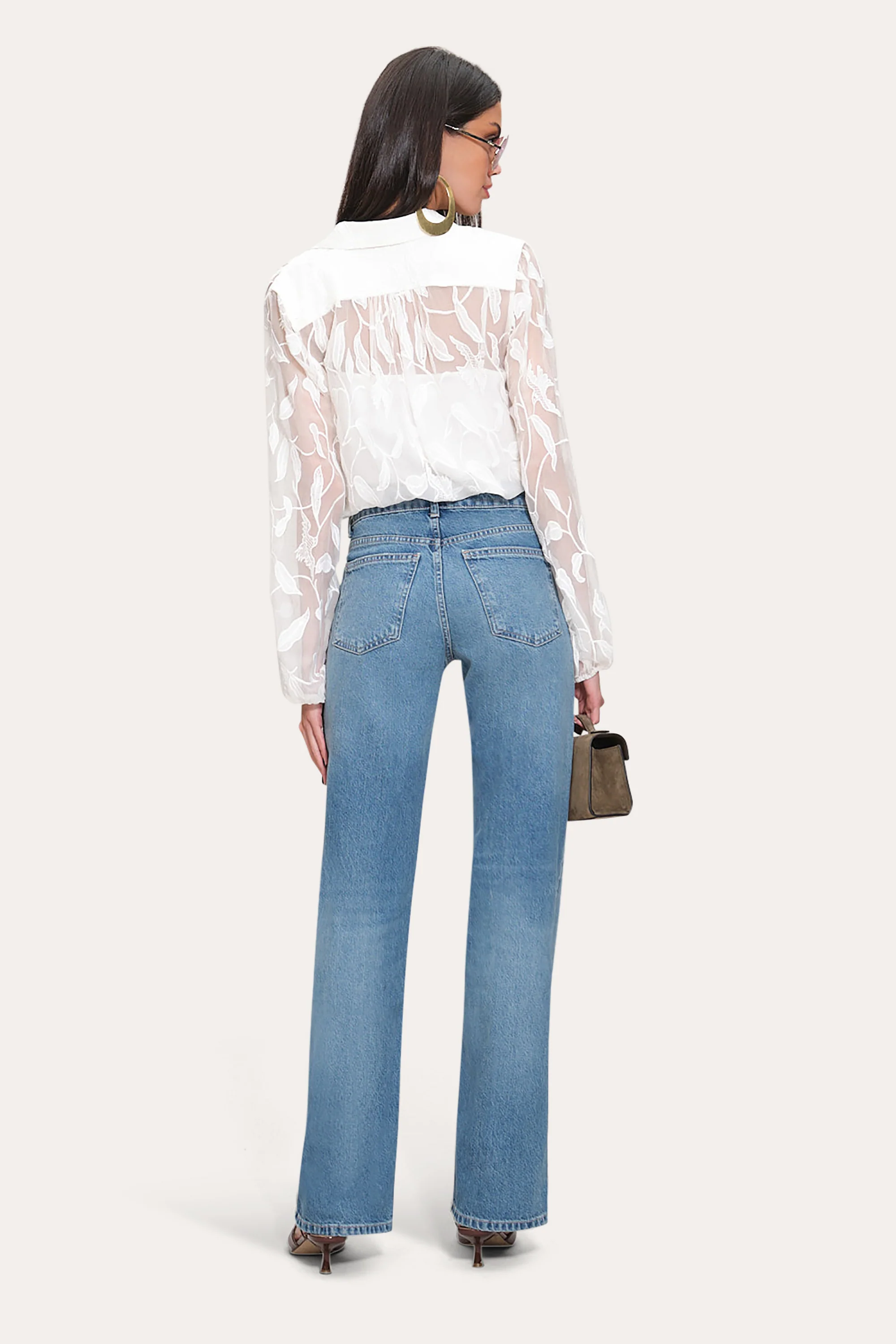 Embroidered Chiffon Shirt - Image 4