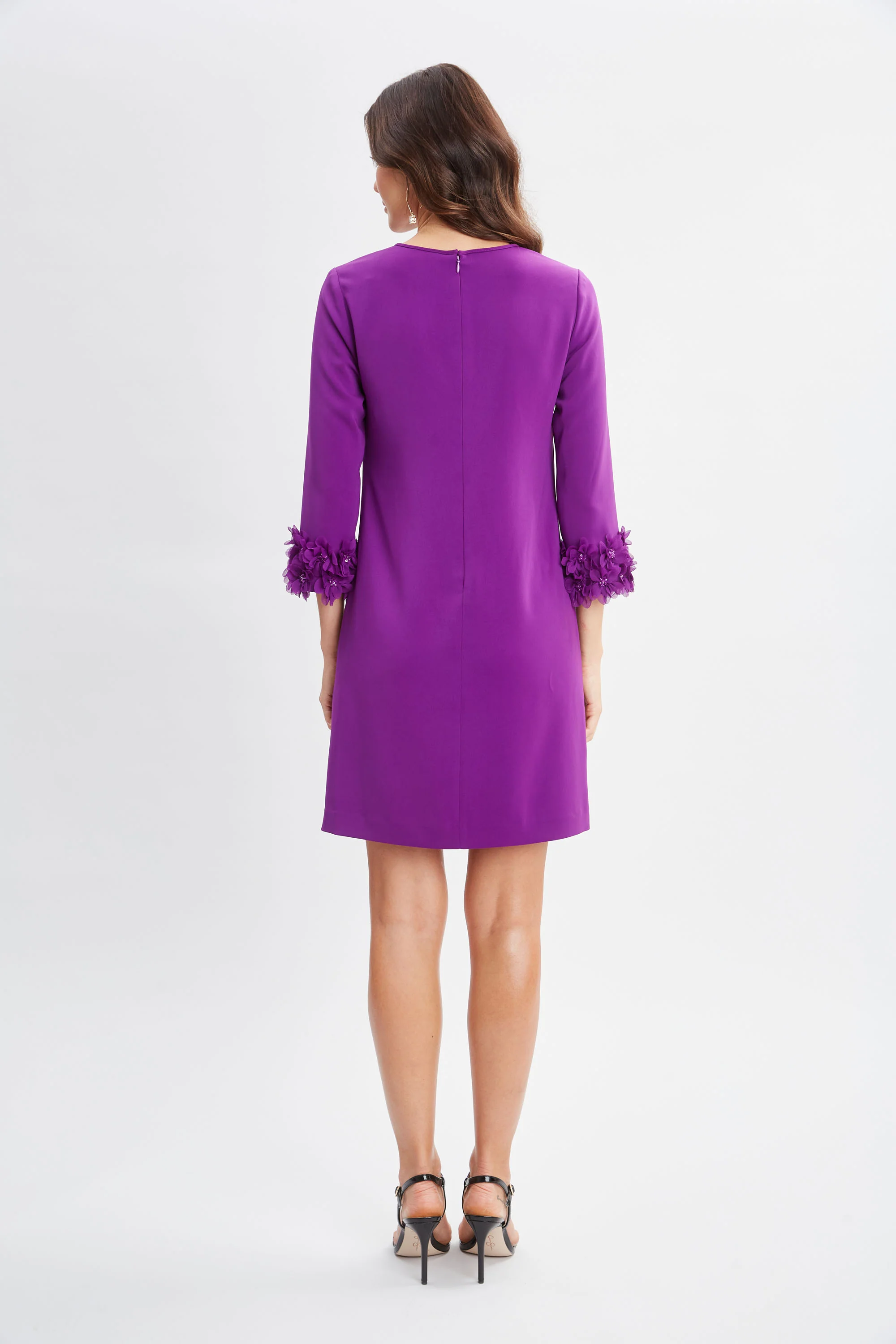 Flower Applique Sleeve Dress - Image 5