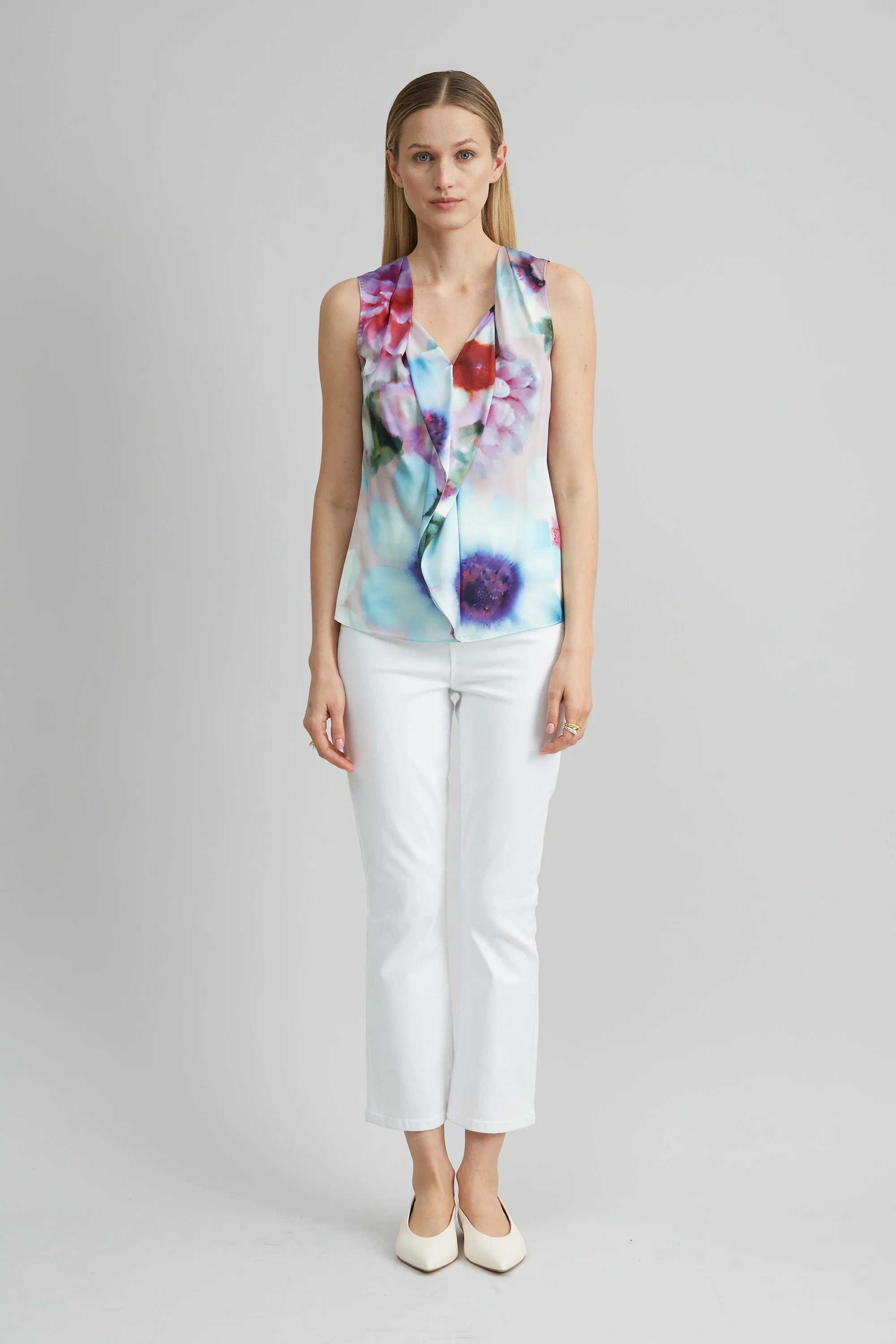 Silk Satin Fantasia Floral Shirt - Image 2