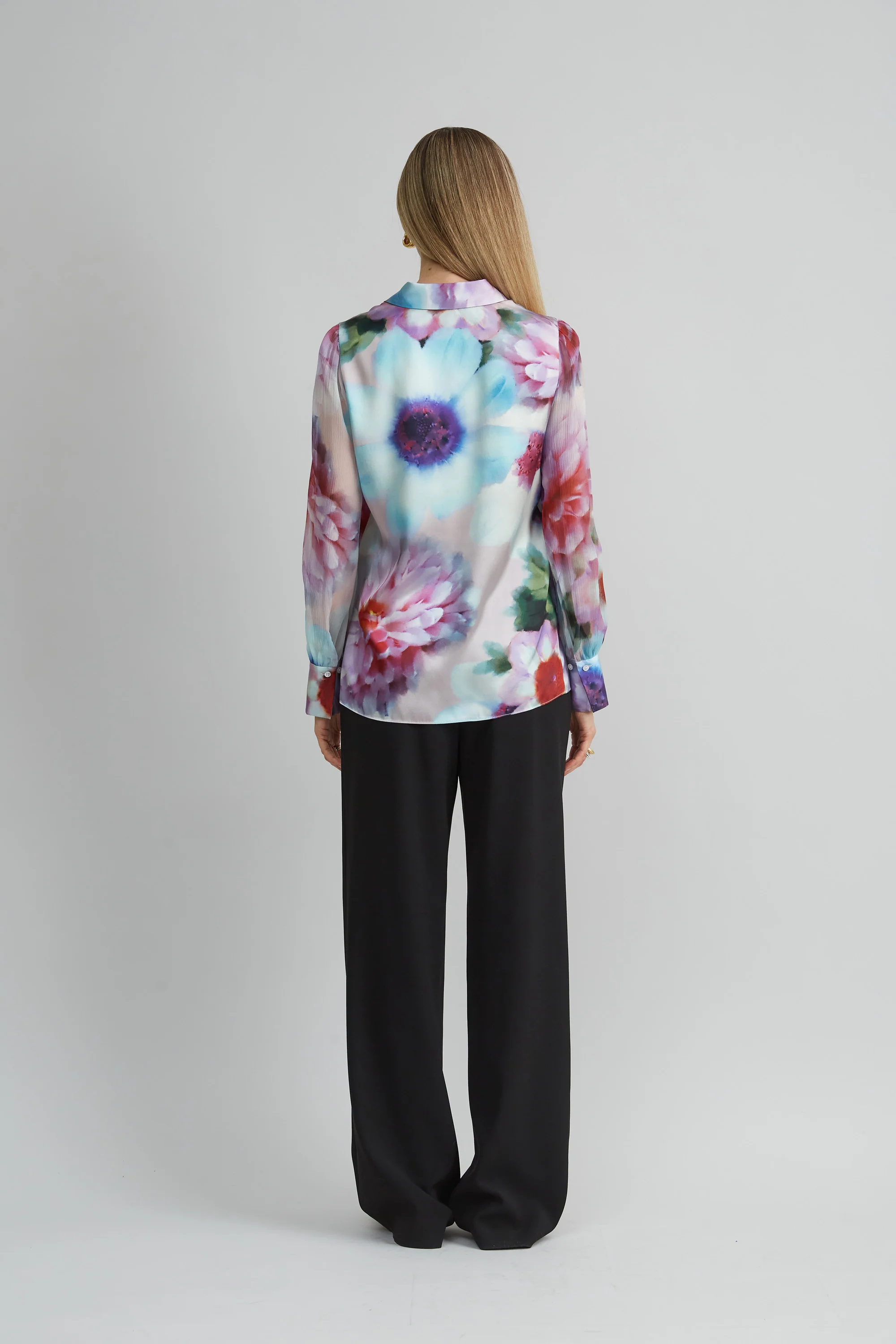 Mixed Media Silk Floral Shirt - Image 4