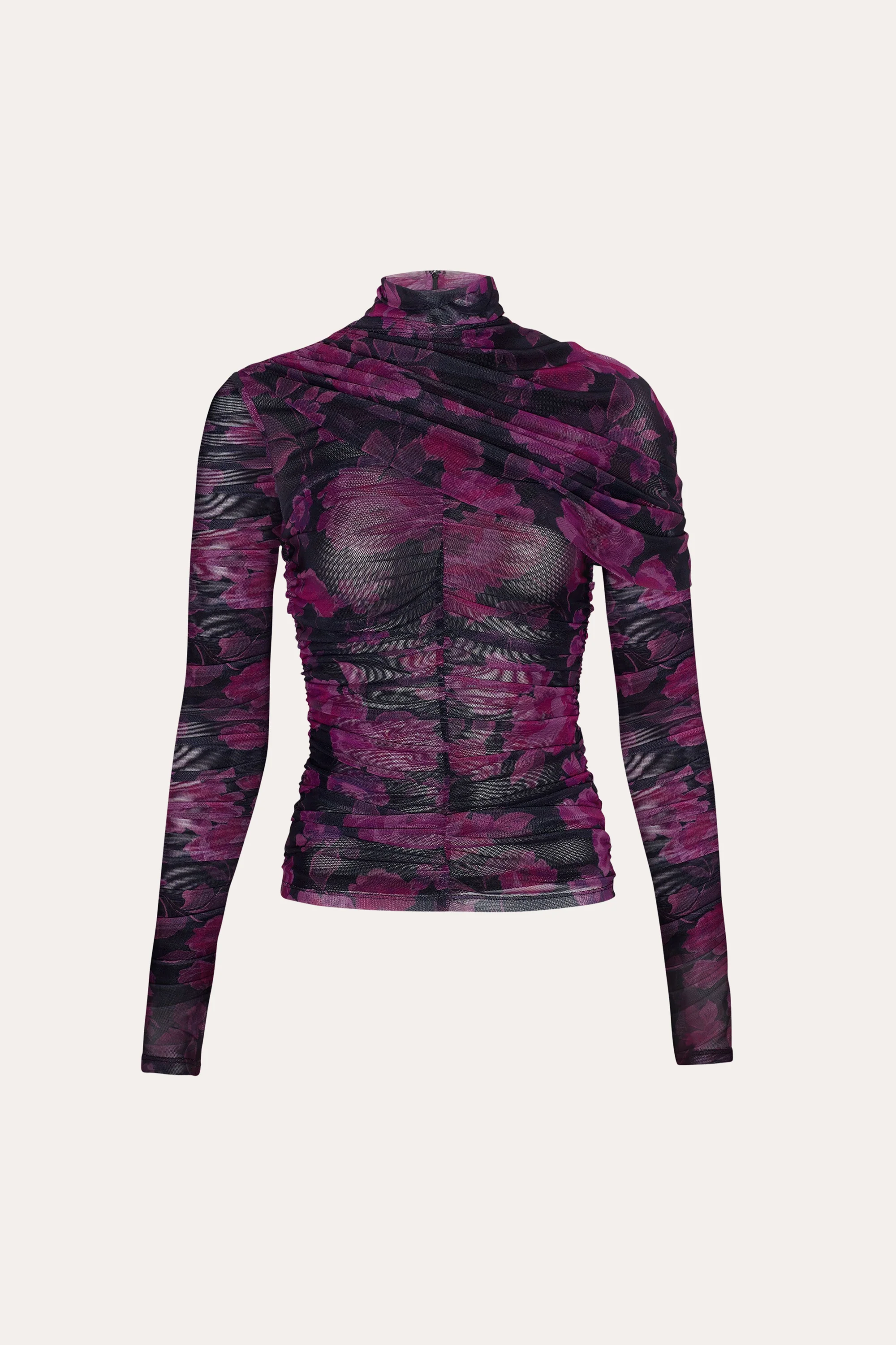 Georgia Ruched Mesh Top - Image 2