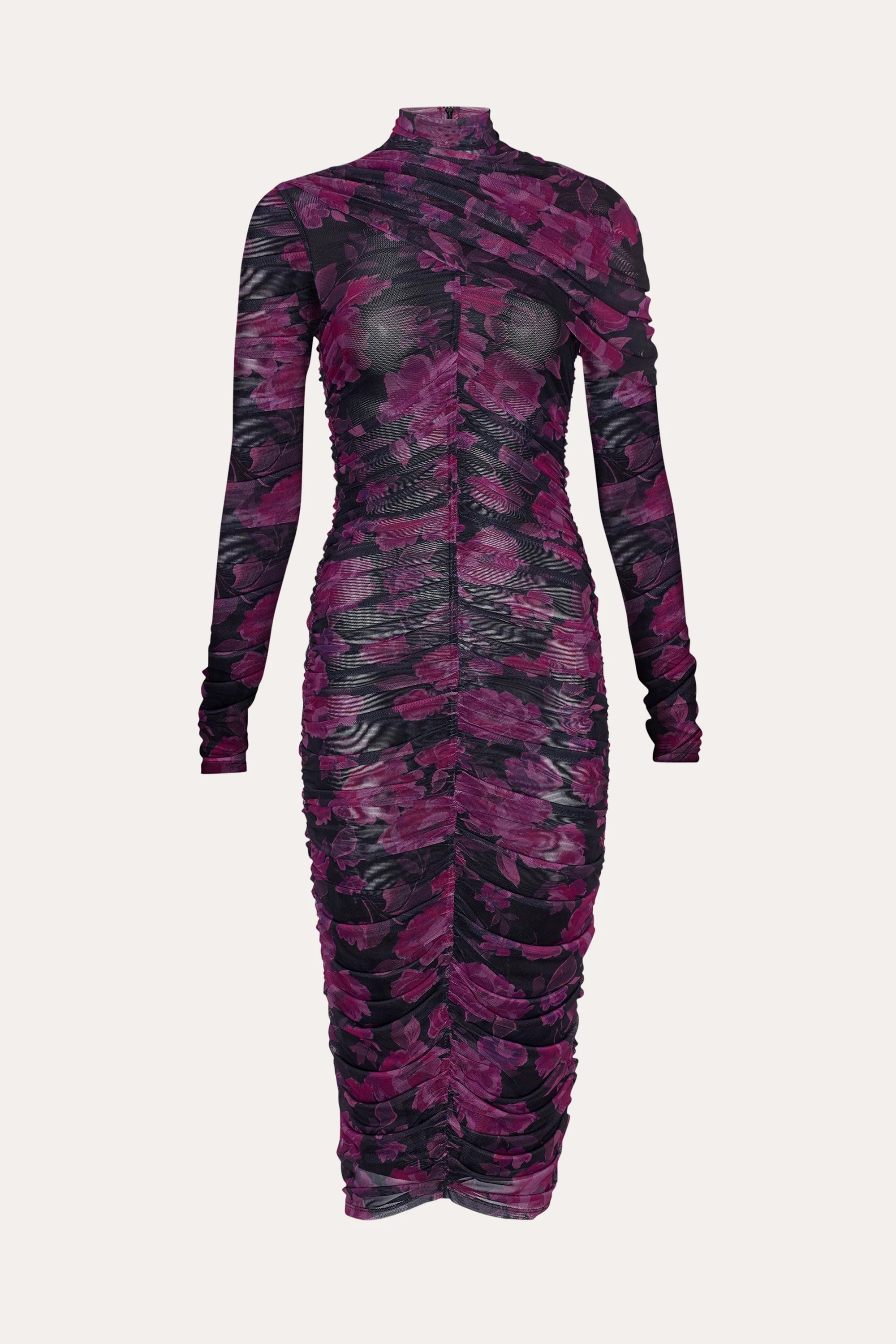 Georgia Ruched Mesh Dress - Image 2