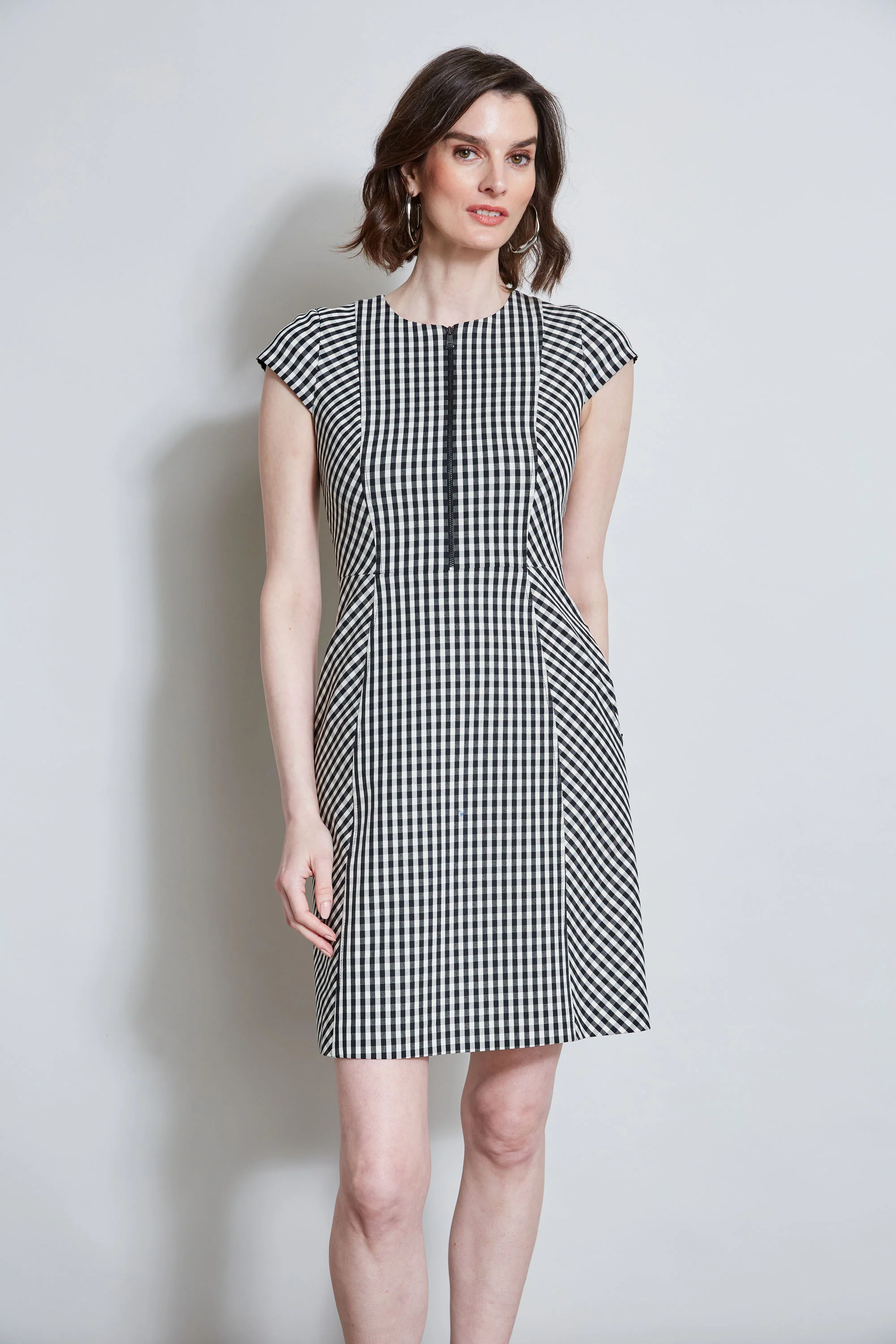 Gingham Fit & Flare Dress - Image 3