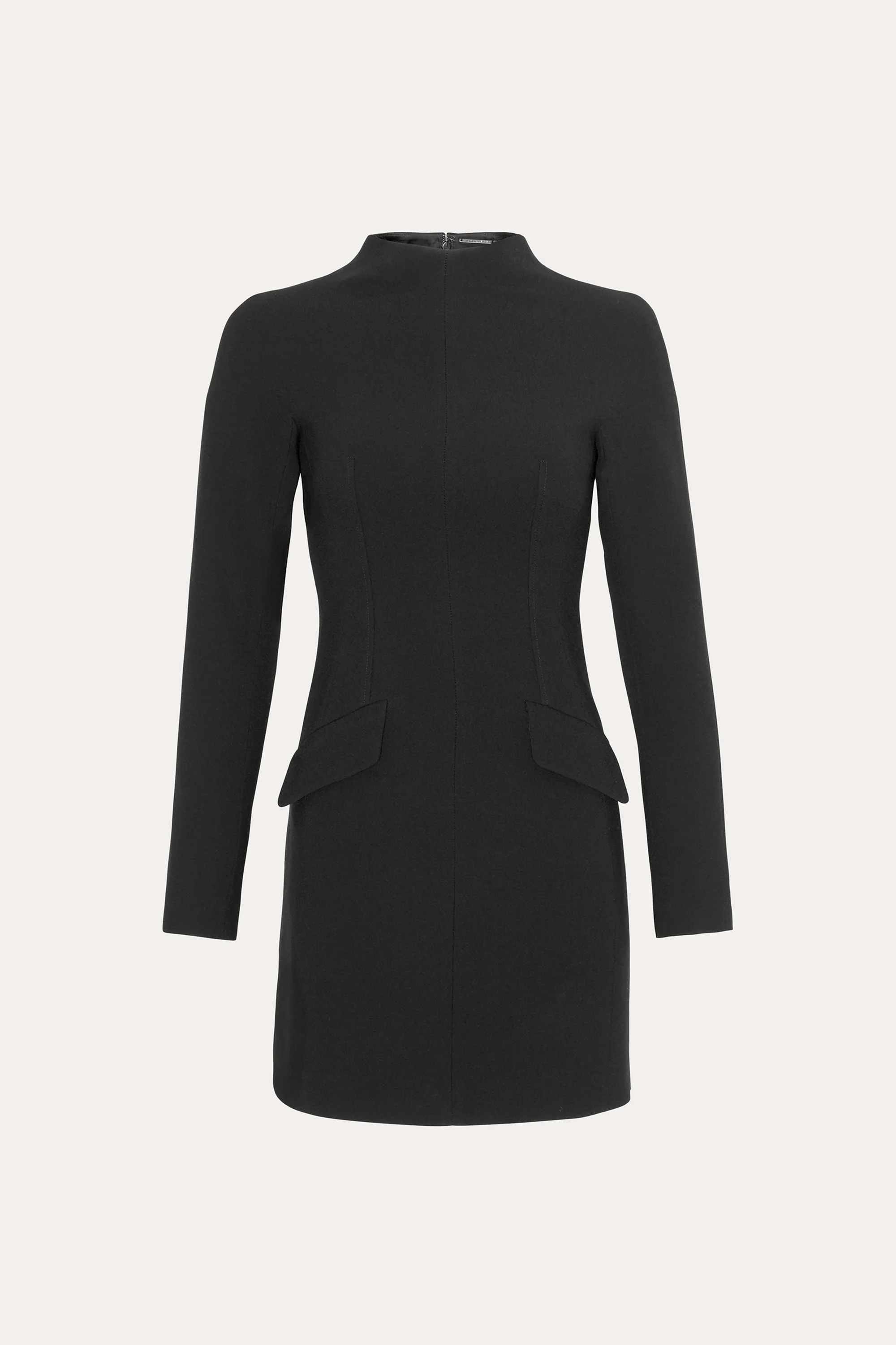Harper Japanese Crepe Mock Neck Mini Dress - Image 3