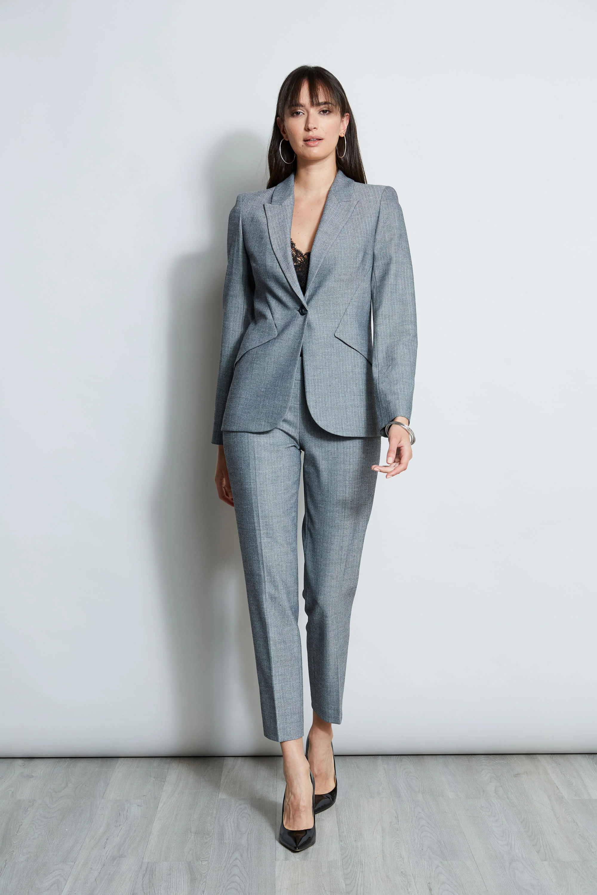 Herringbone Panel Blazer - Image 3