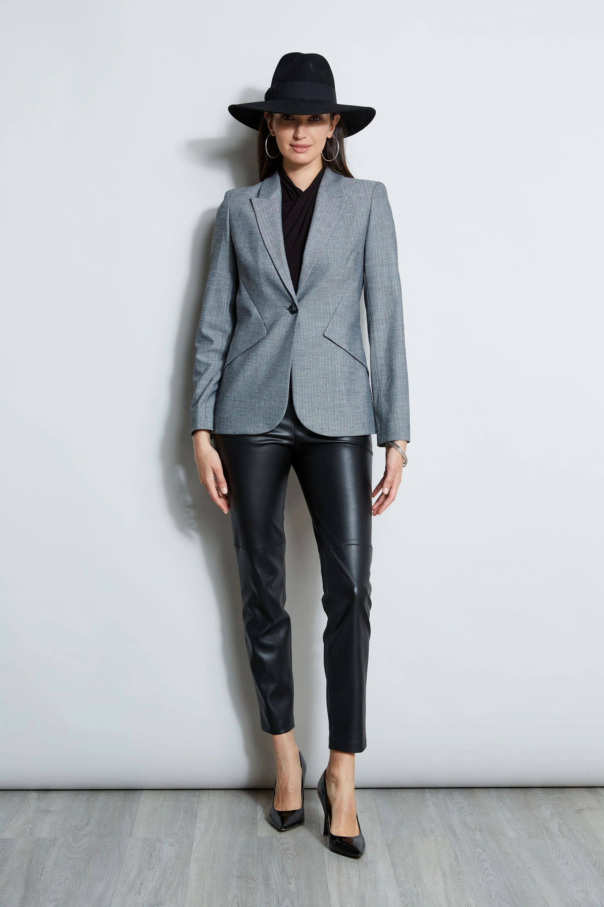 Herringbone Panel Blazer - Image 6