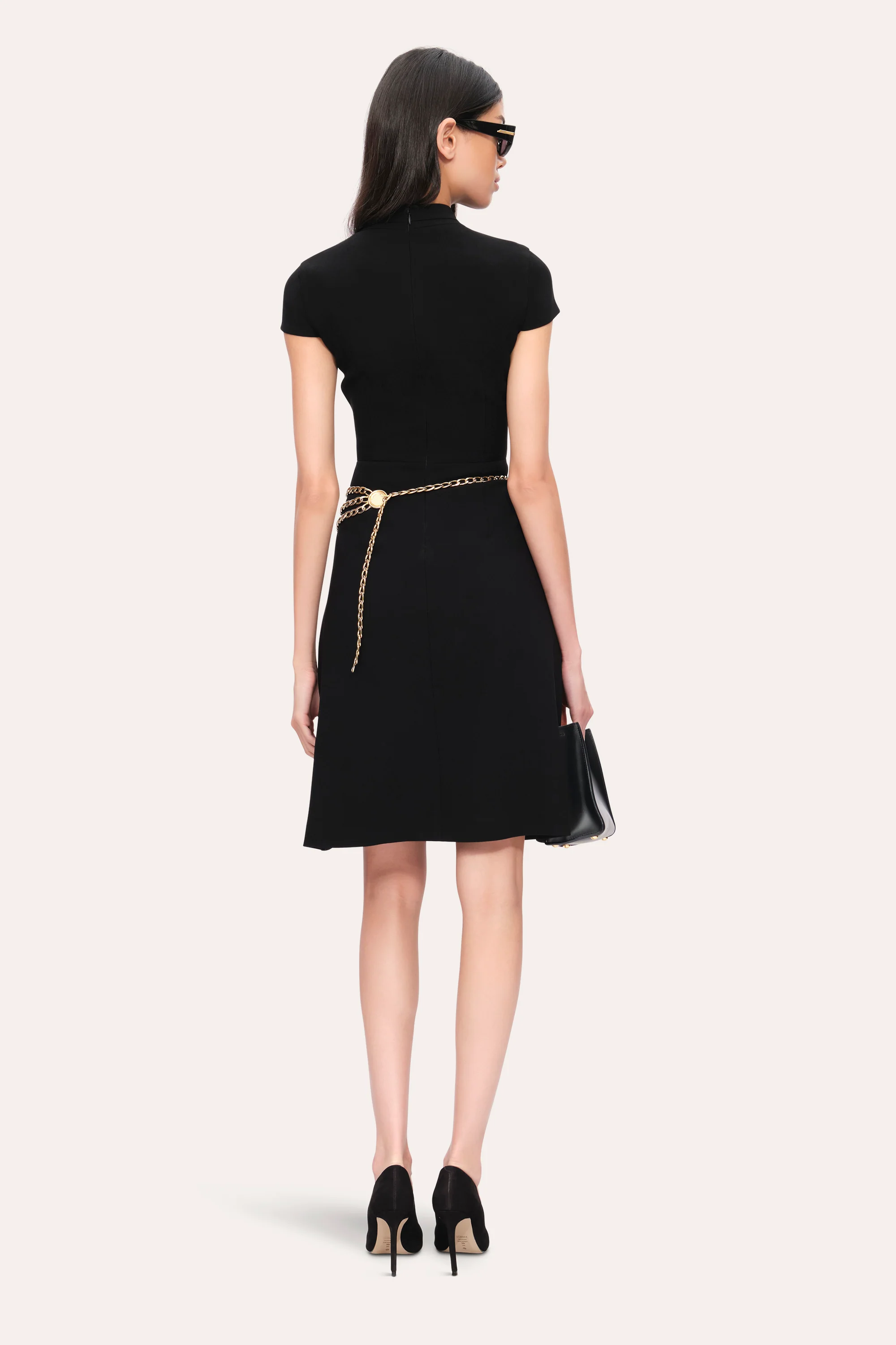Crepe Belted Dress - Image 4