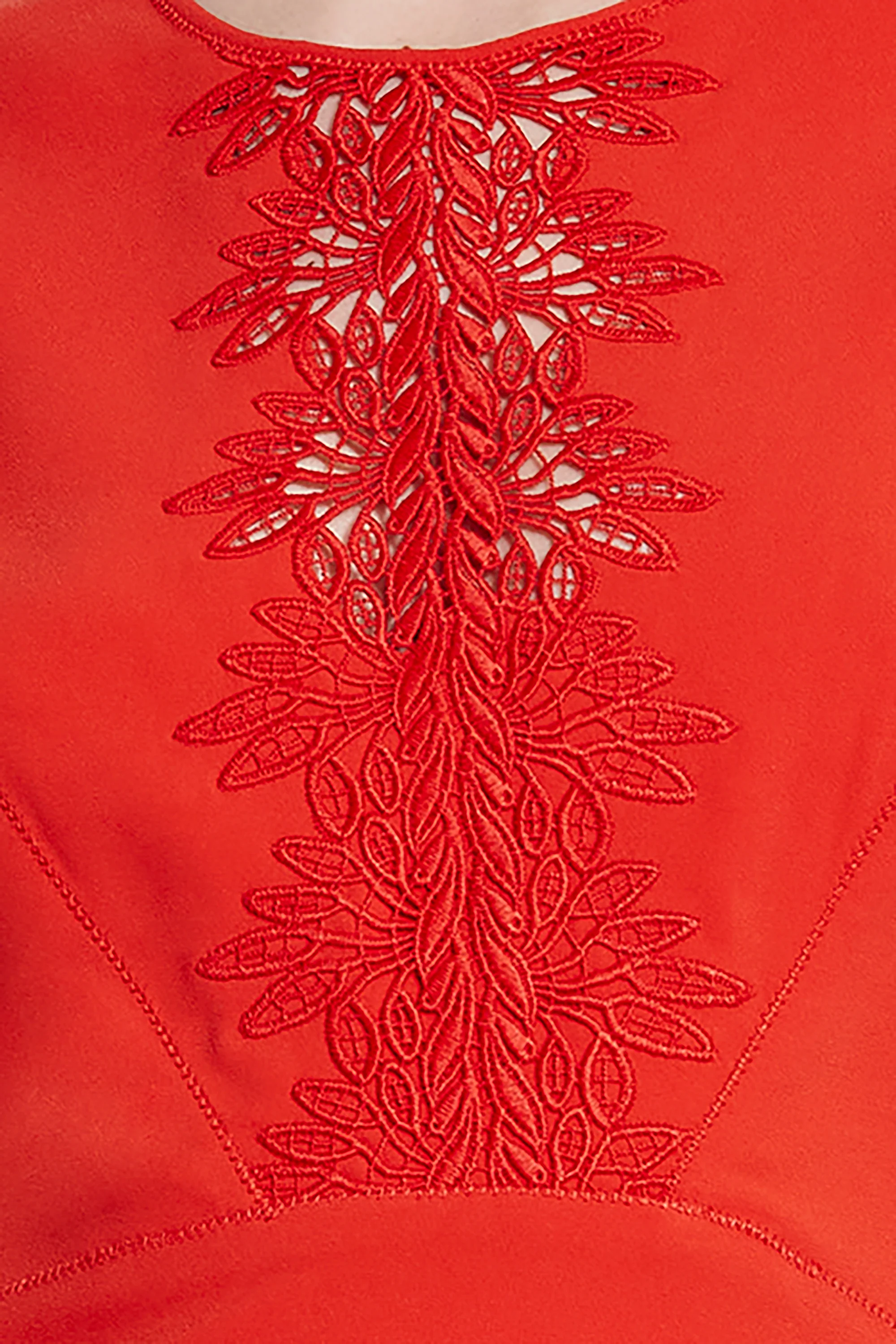 Lace Applique Midi Dress - Image 4