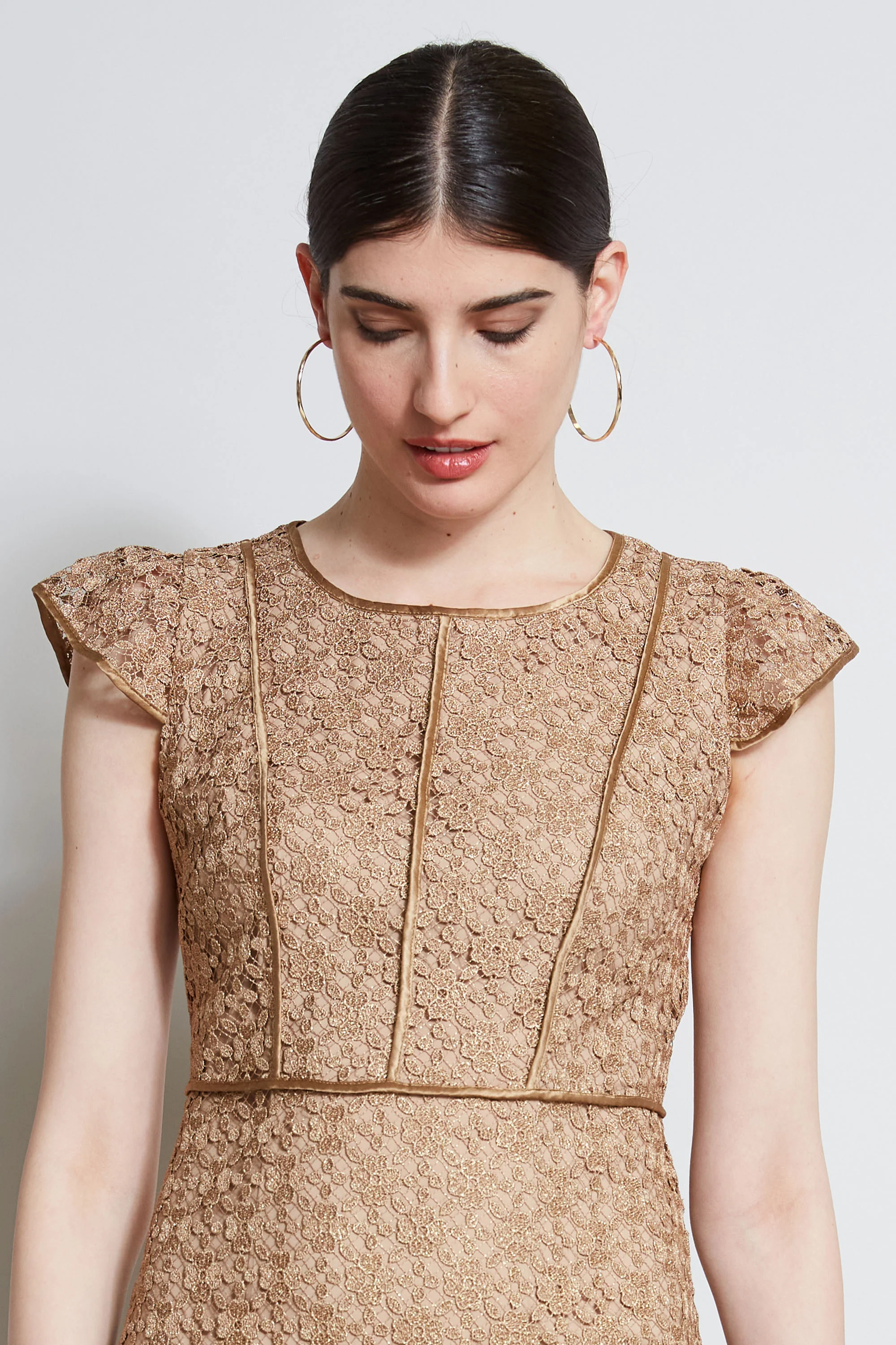 Lace Flutter Sleeve Dress - Image 5