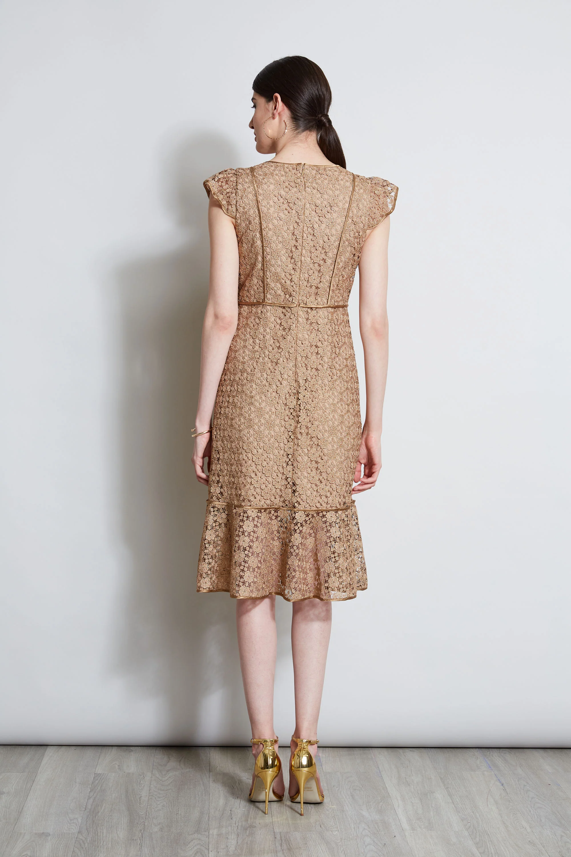 Lace Flutter Sleeve Dress - Image 6