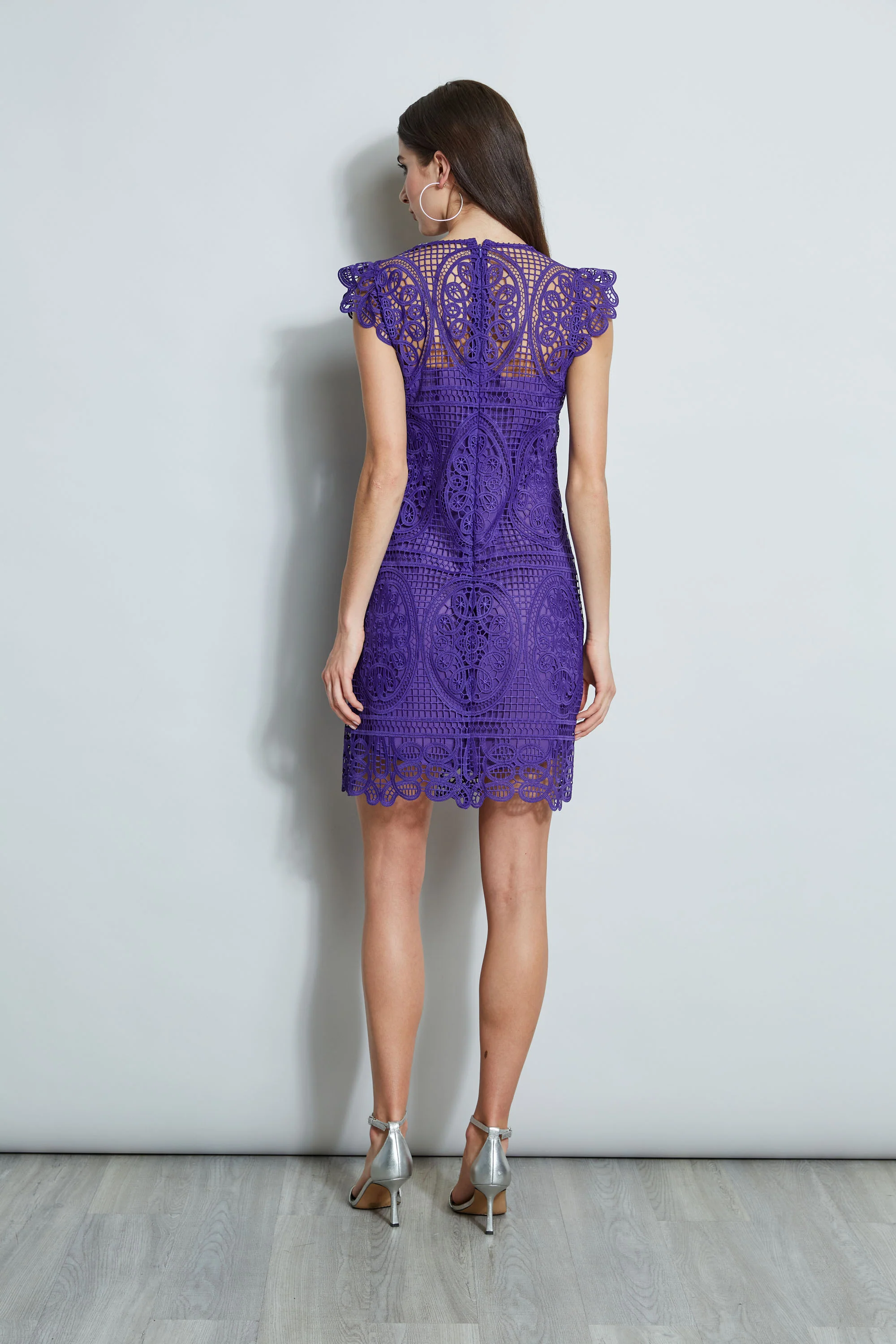 Lace Flutter Sleeve Dress - Image 6