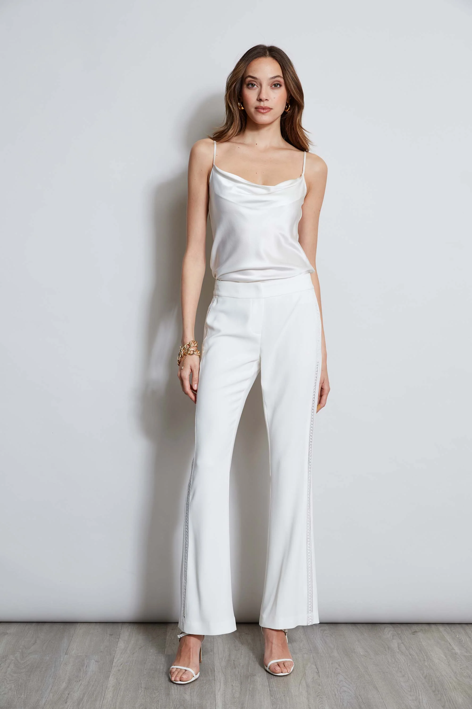 Lace Trim Fit & Flare Pant - Image 3