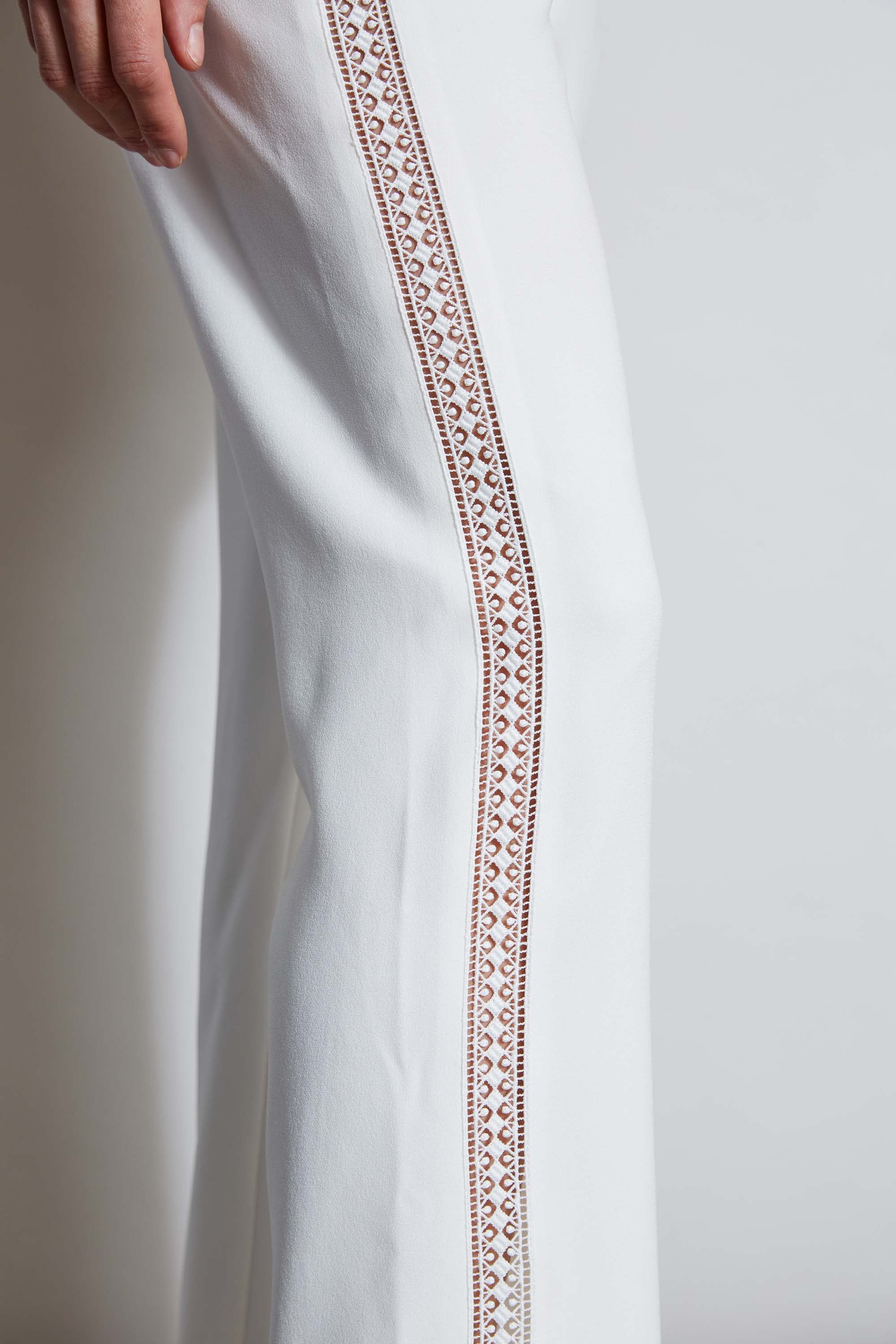 Lace Trim Fit & Flare Pant - Image 5