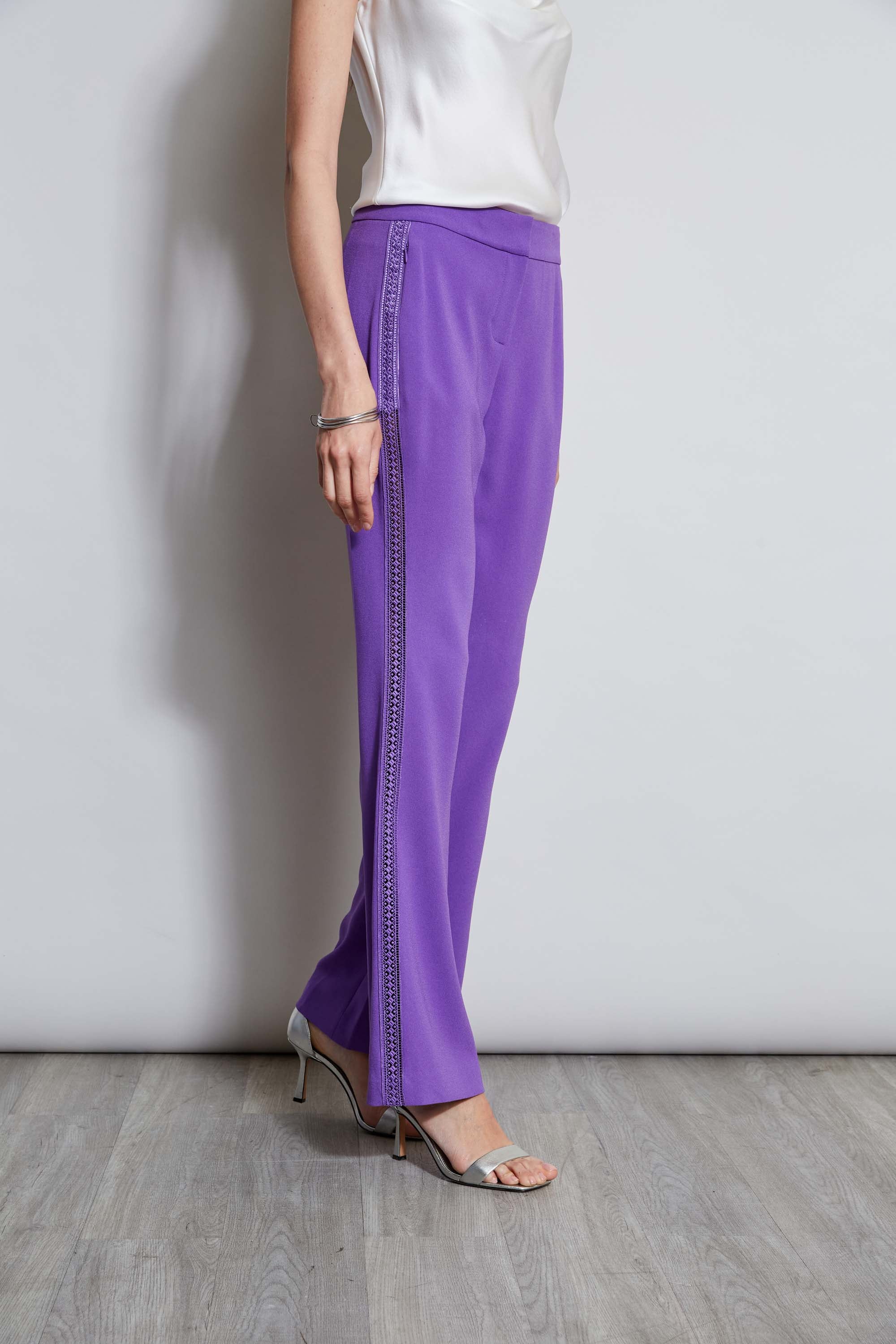 Lace Trim Fit & Flare Pant - Image 3