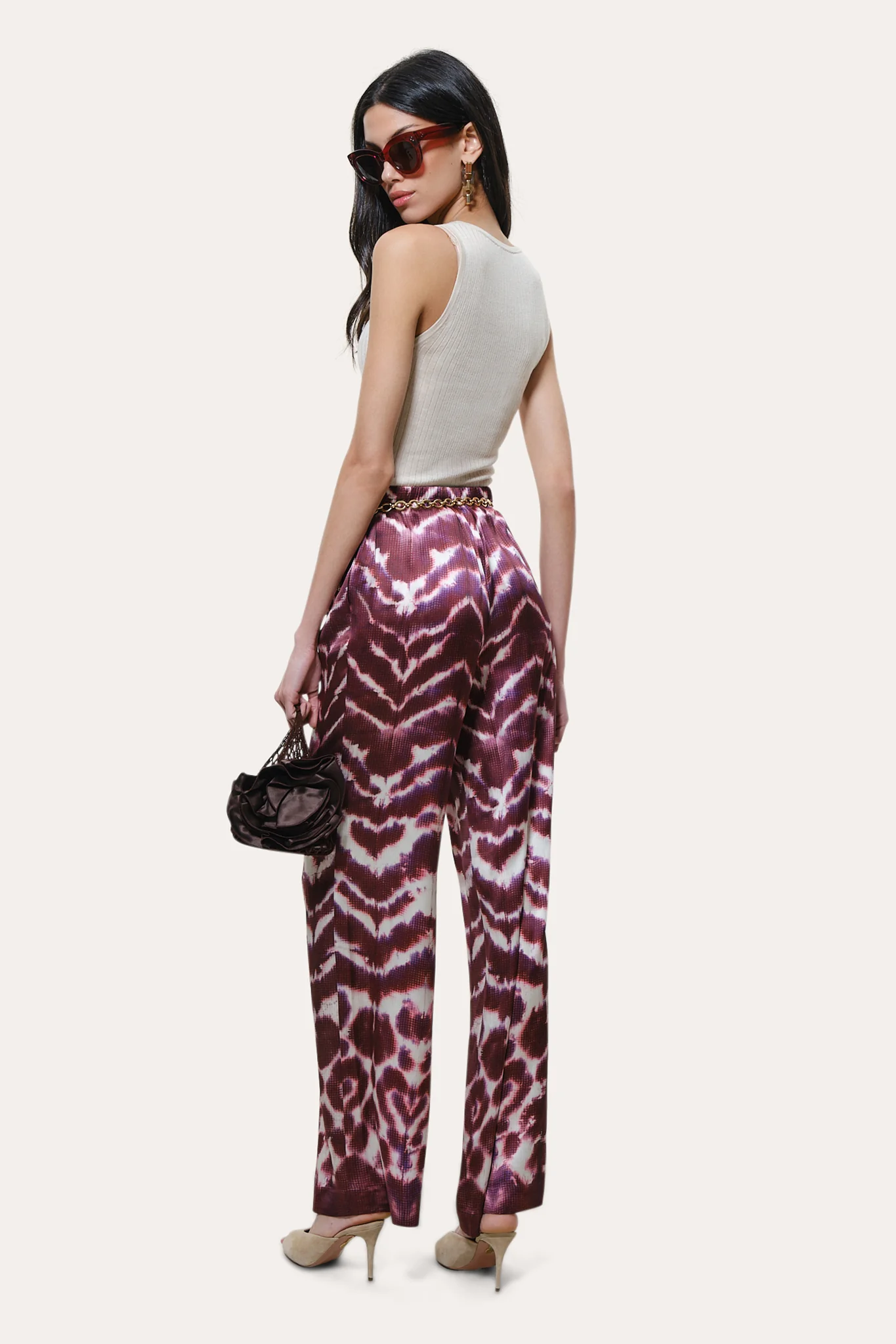 Lila Ikat Silk Pant - Image 4