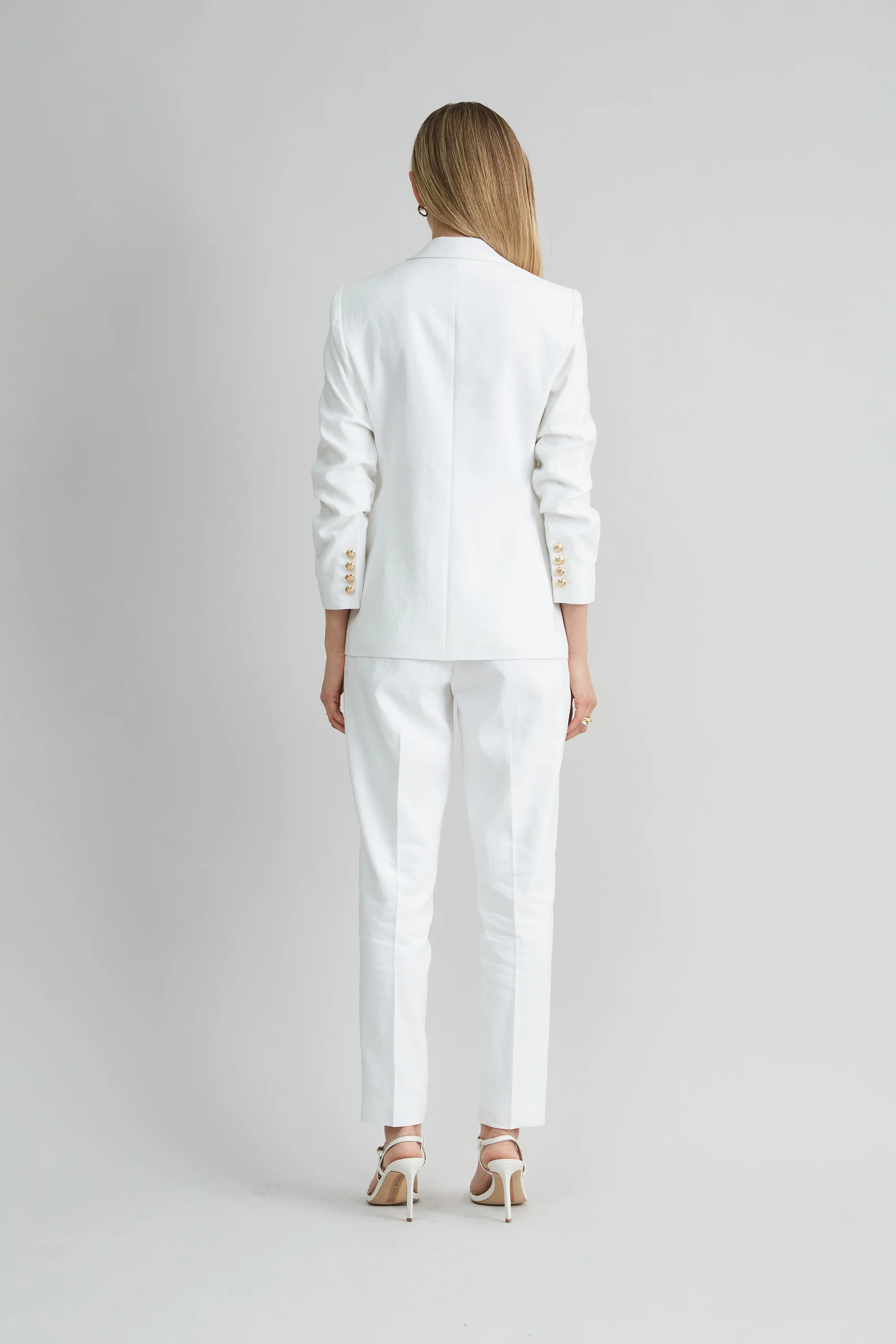 Linen Crest Button Blazer - Image 5