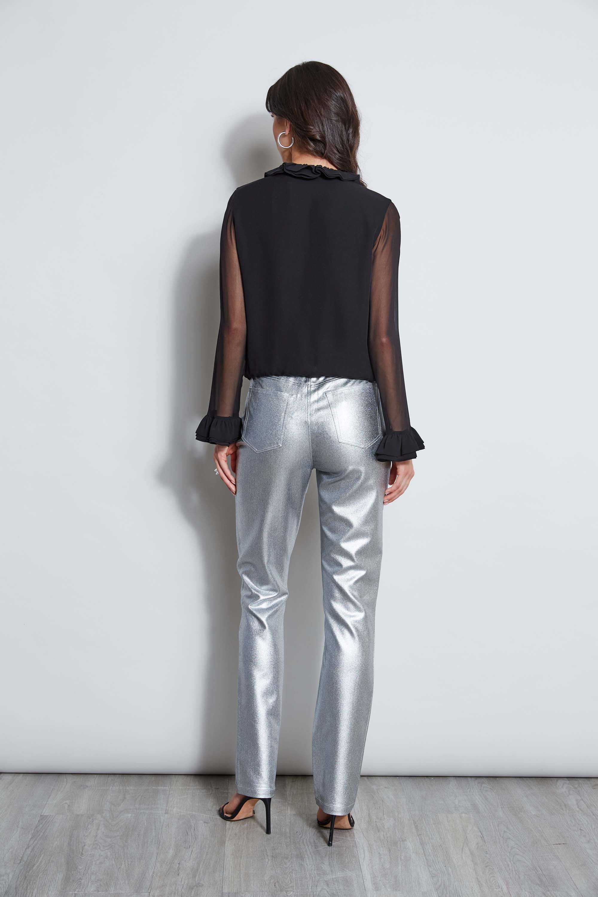 Metallic Stretch Twill Jeans - Image 6