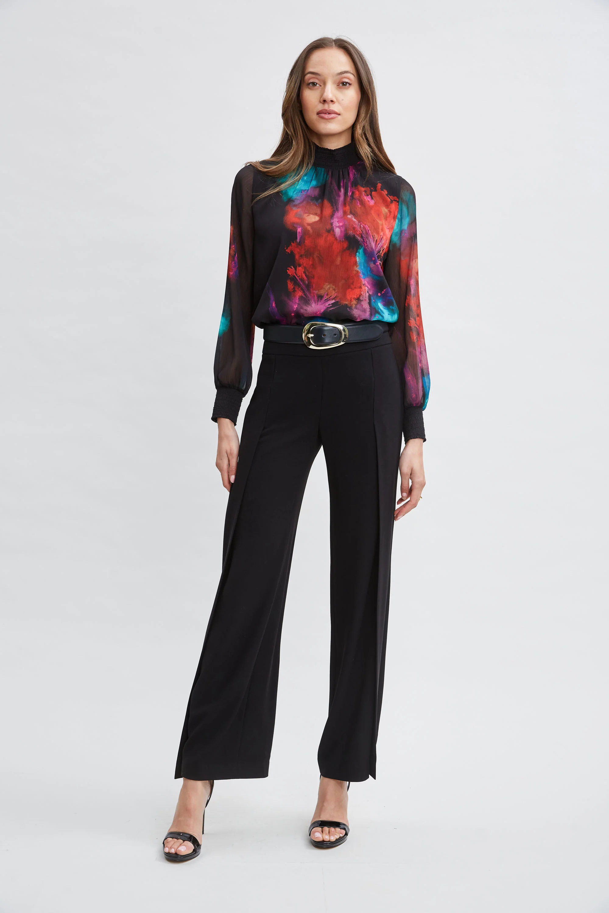 Mock Neck Studio Floral Shirt - Image 3