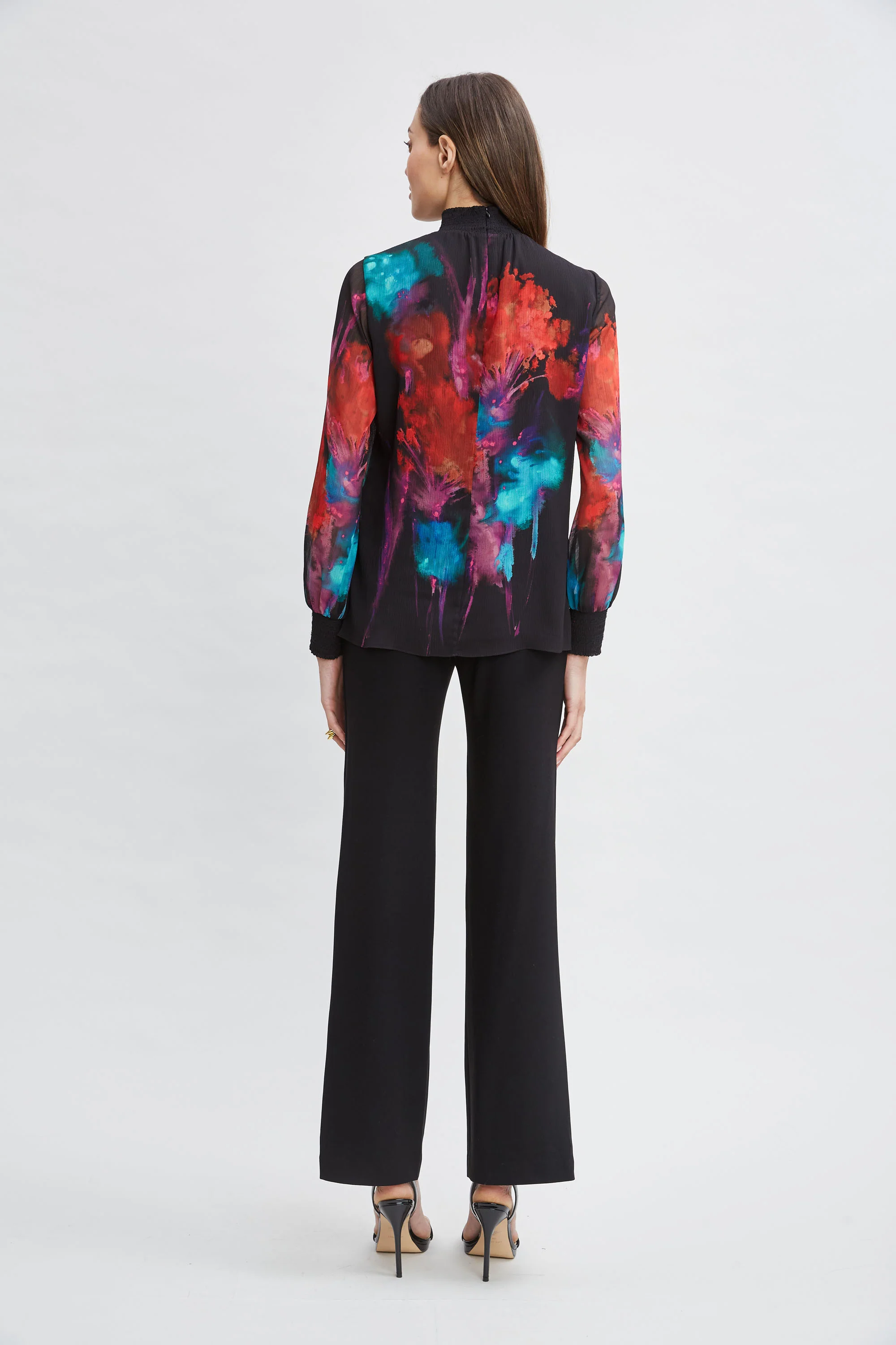 Mock Neck Studio Floral Shirt - Image 6