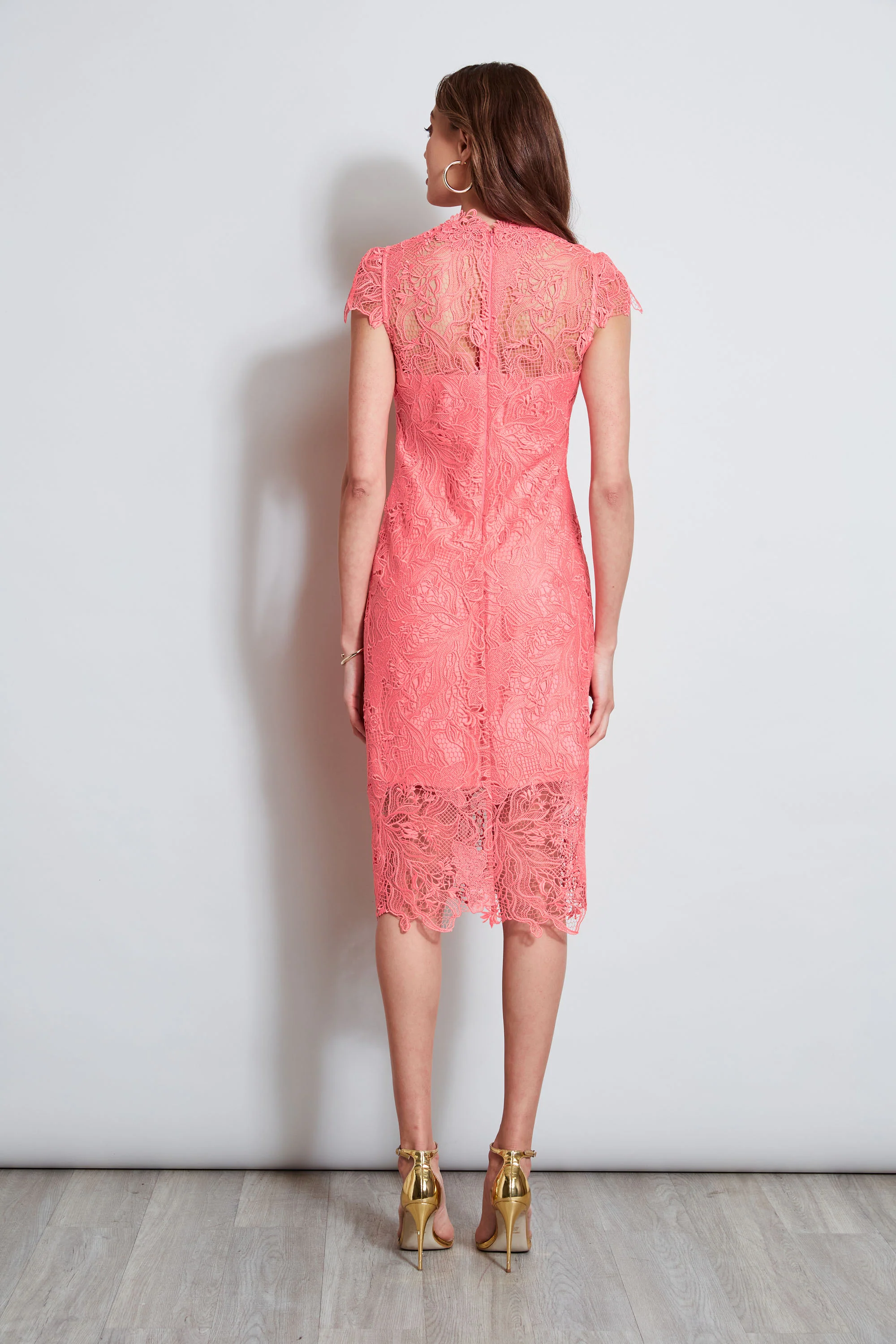 Lace Applique Midi Dress - Image 6