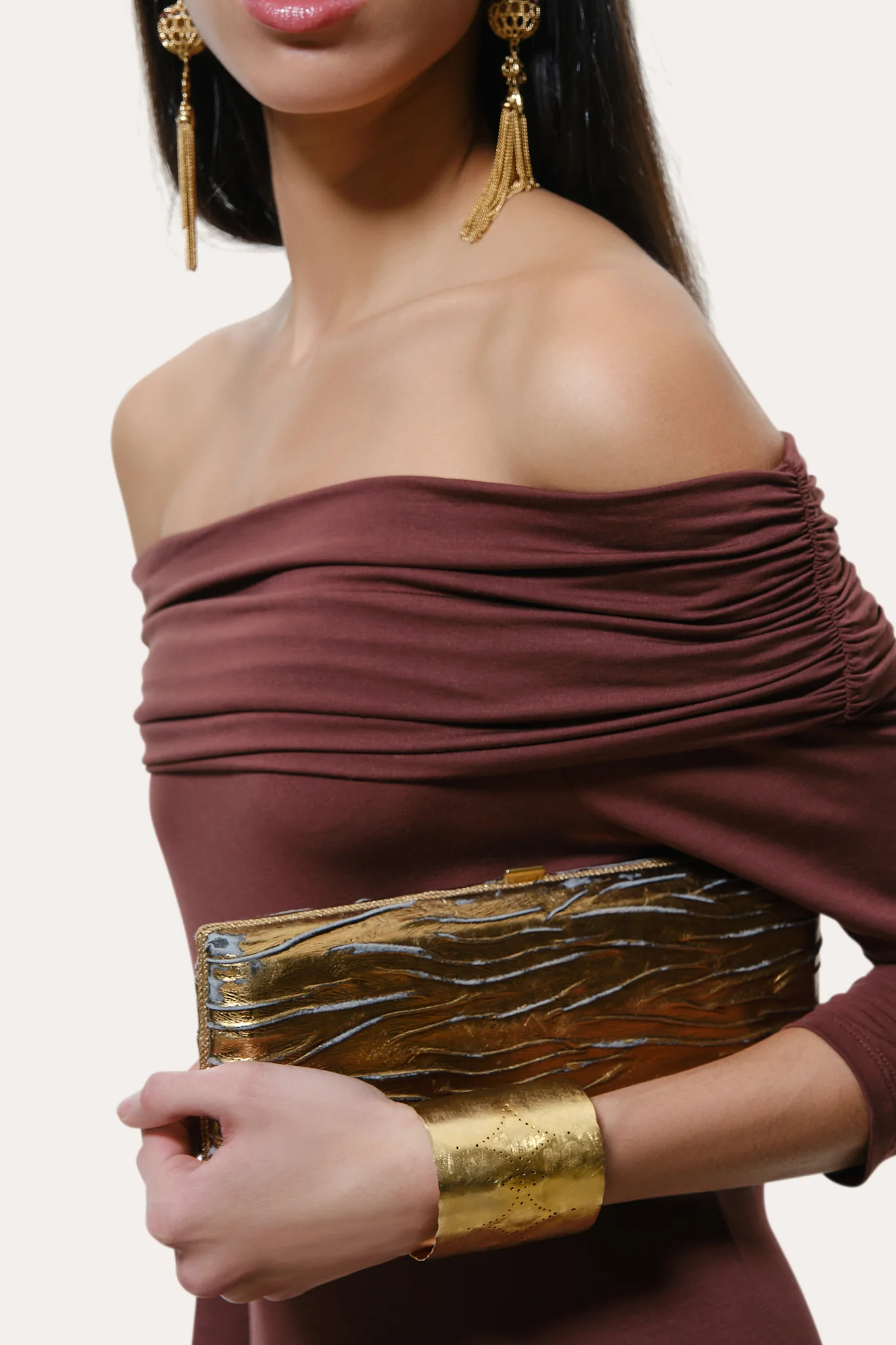 Olympia Off-Shoulder Flare Dress - Image 3