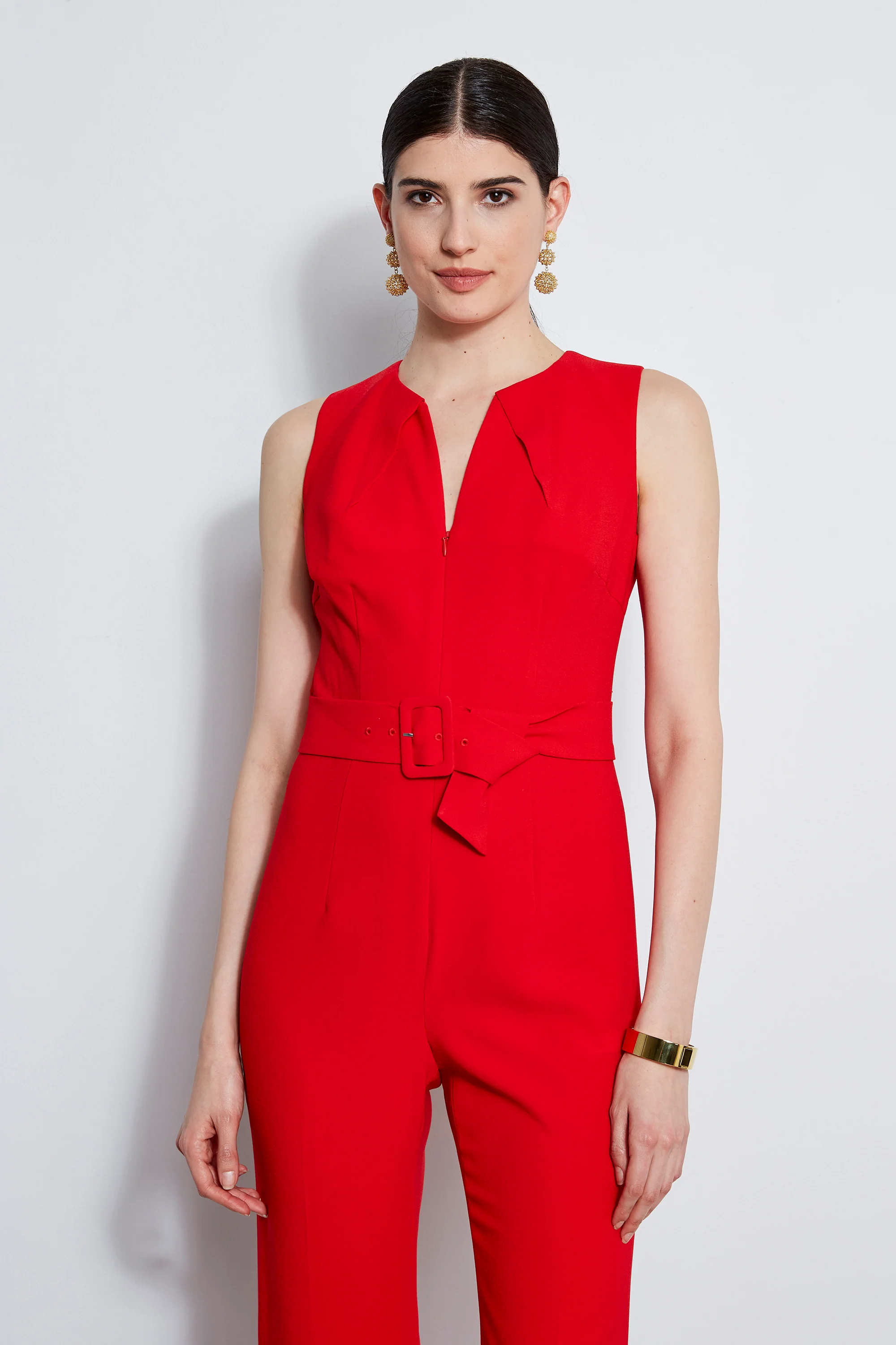 Belted Slit Jumpsuit - Image 2