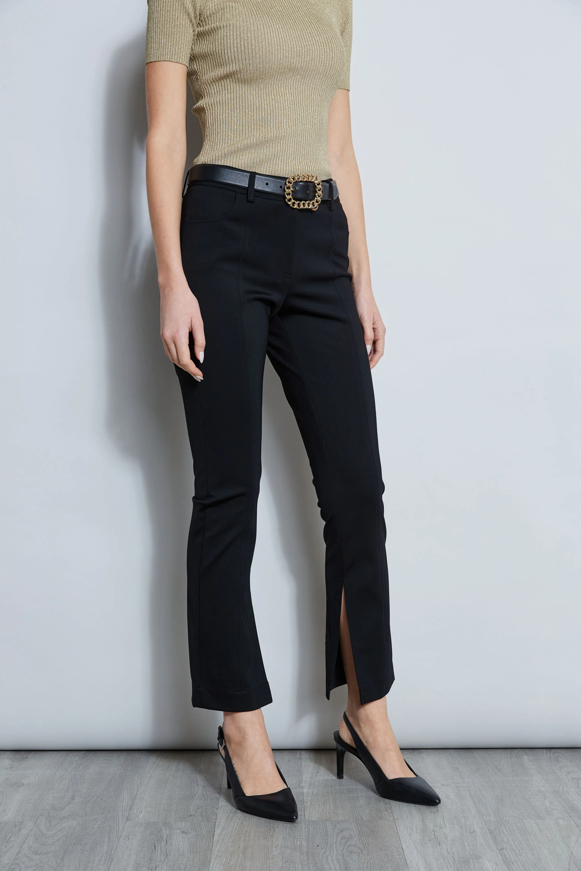 Inseam Slit Ponte Pant - Image 4