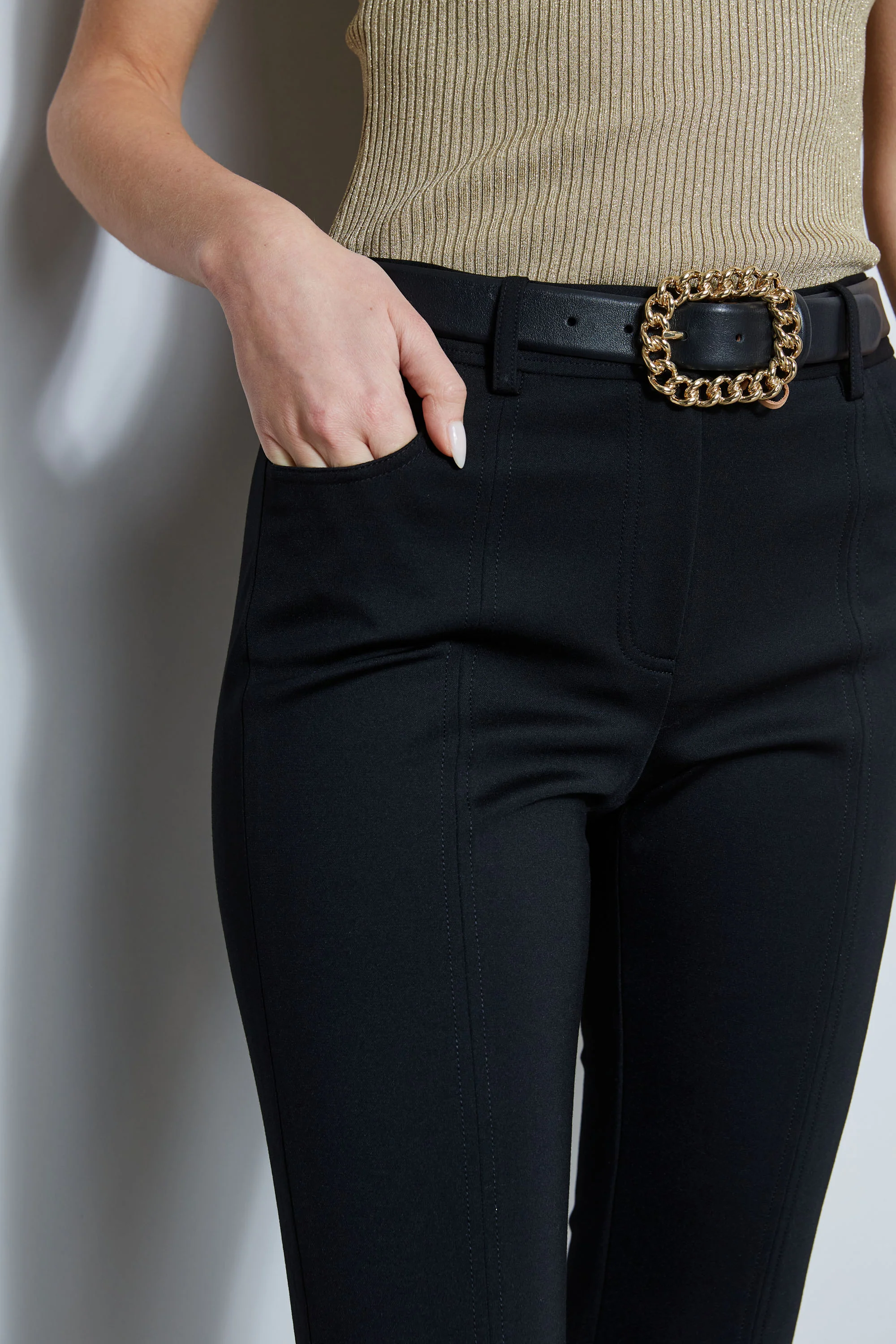 Inseam Slit Ponte Pant - Image 5