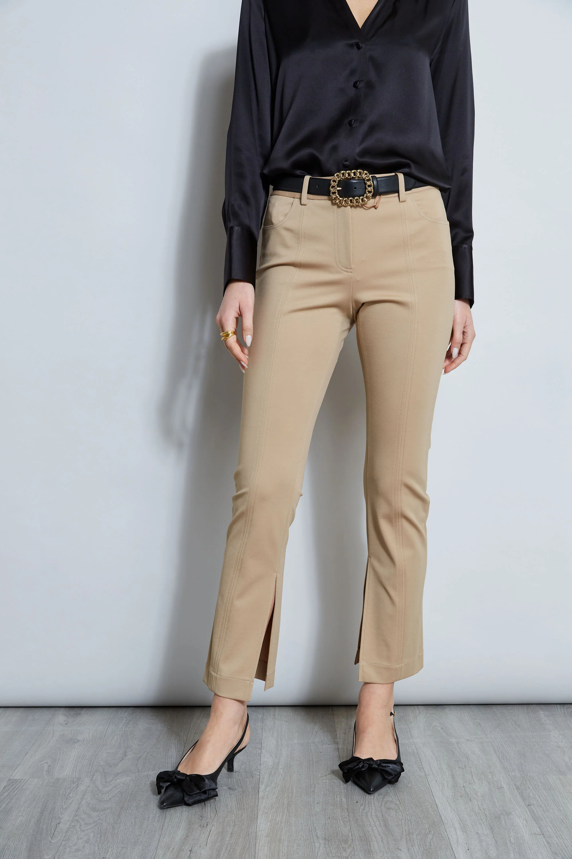 Inseam Slit Ponte Pant - Image 3