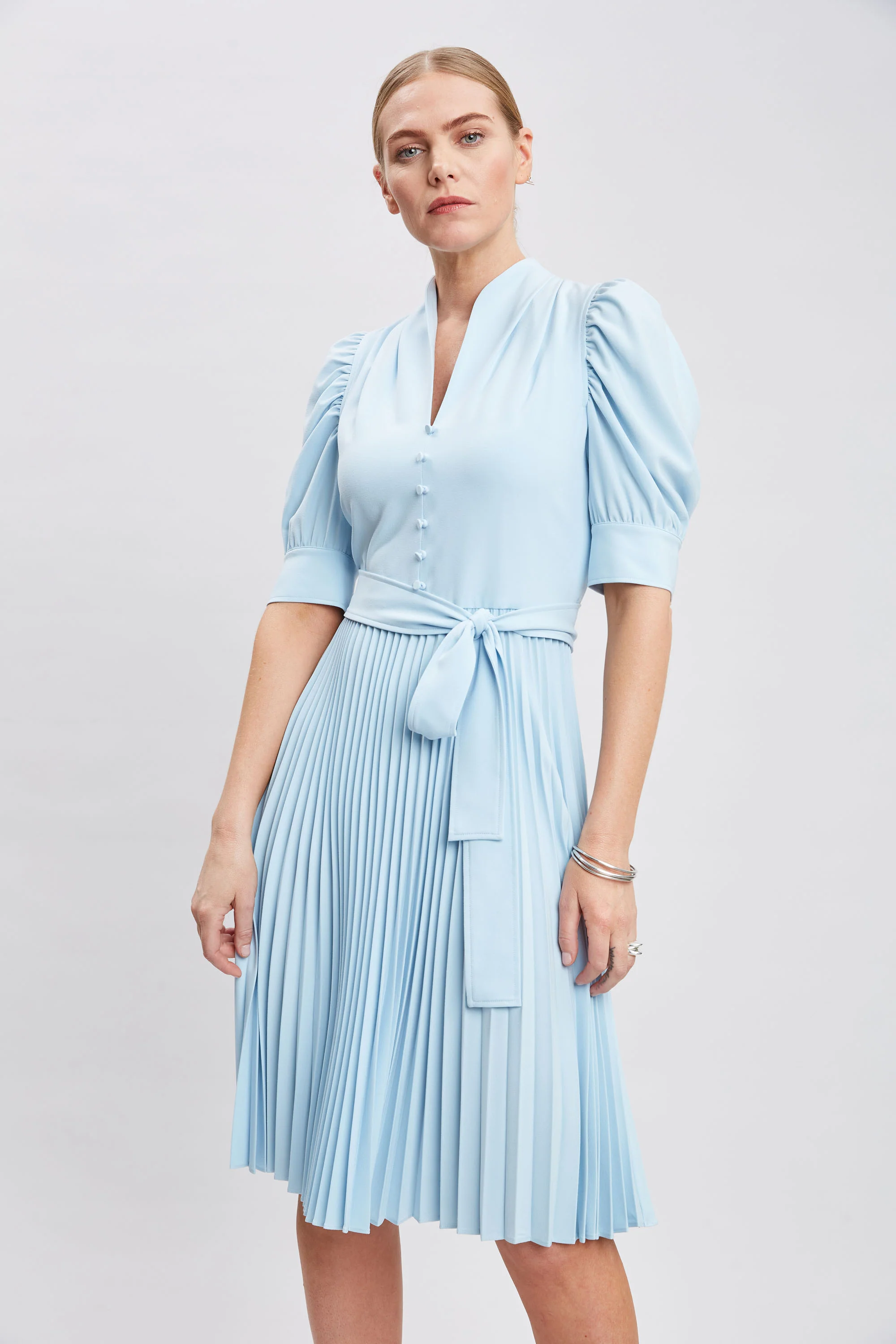 Pleated Contour Dress - Image 3