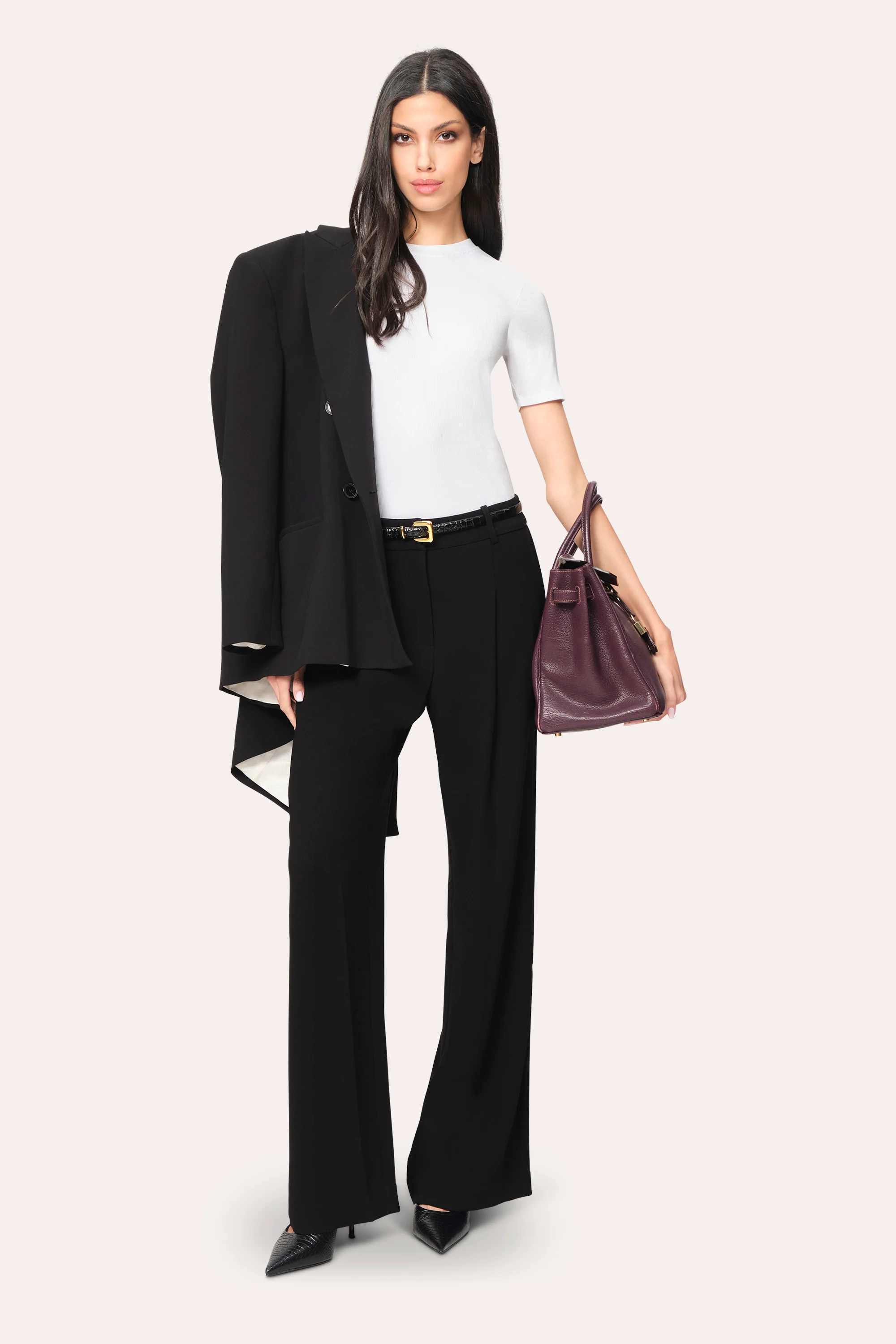 Pleated Crepe Pant