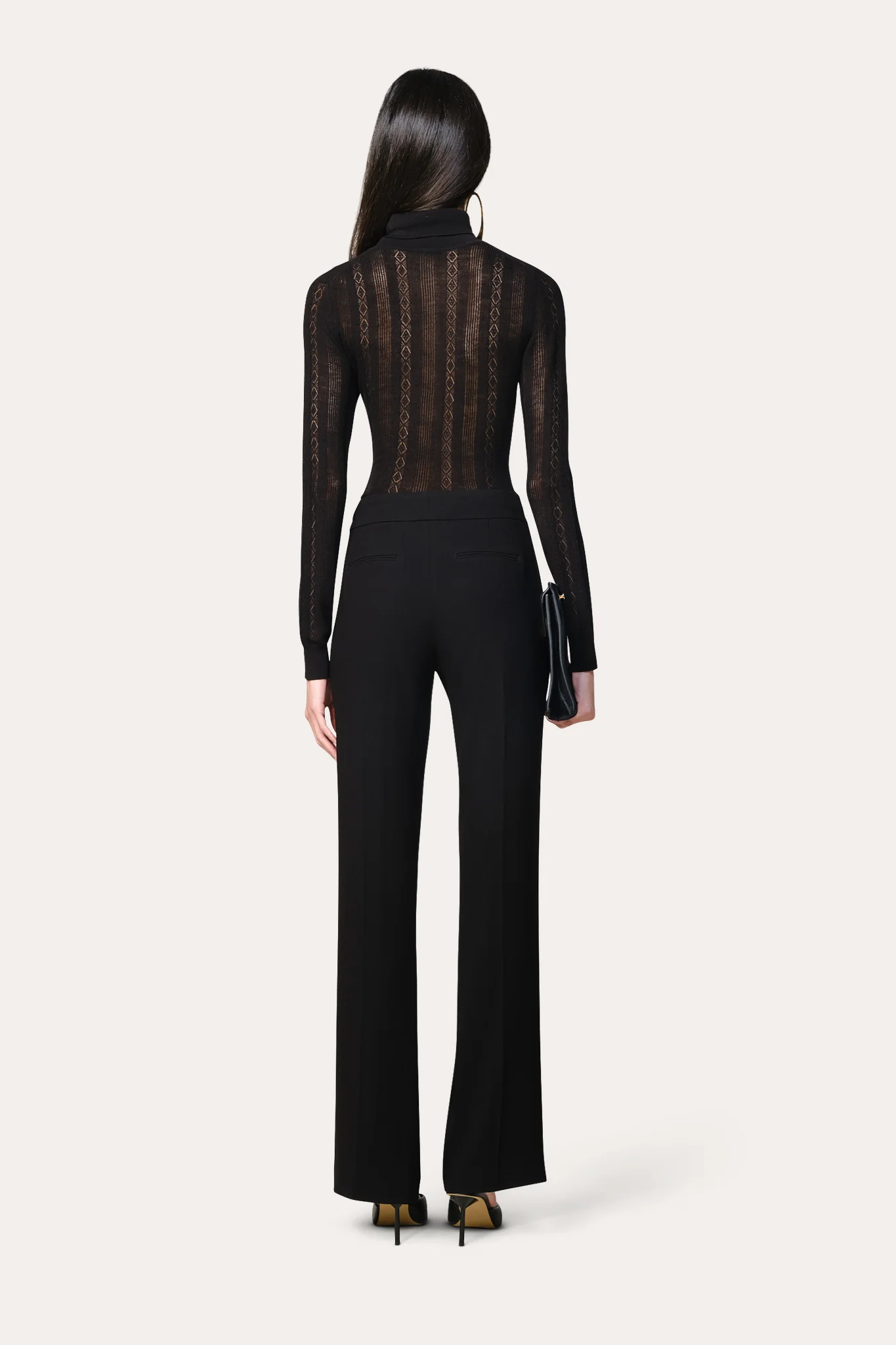 Silk Pointelle Turtleneck Sweater - Image 4