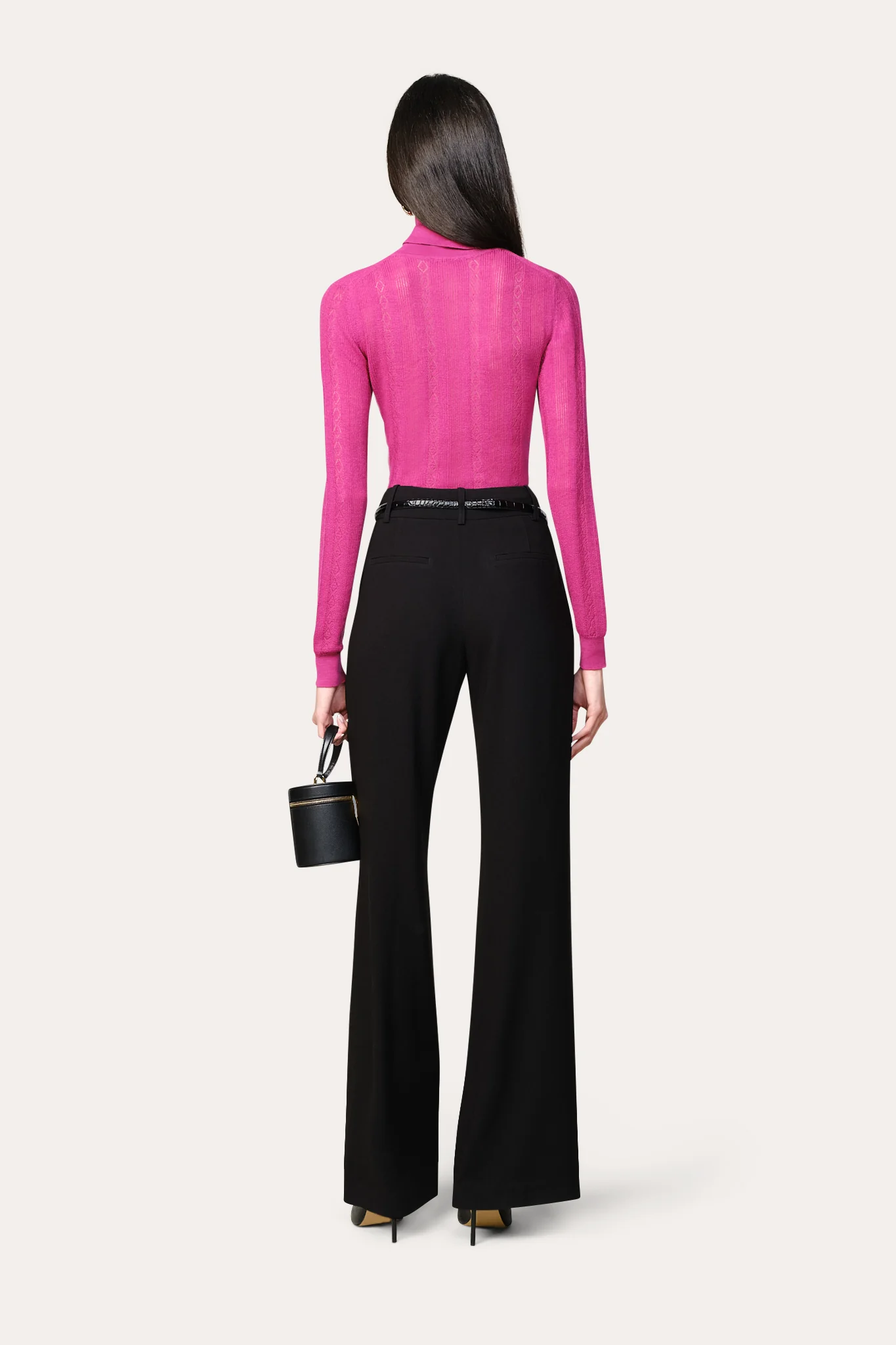 Silk Pointelle Turtleneck Sweater - Image 4