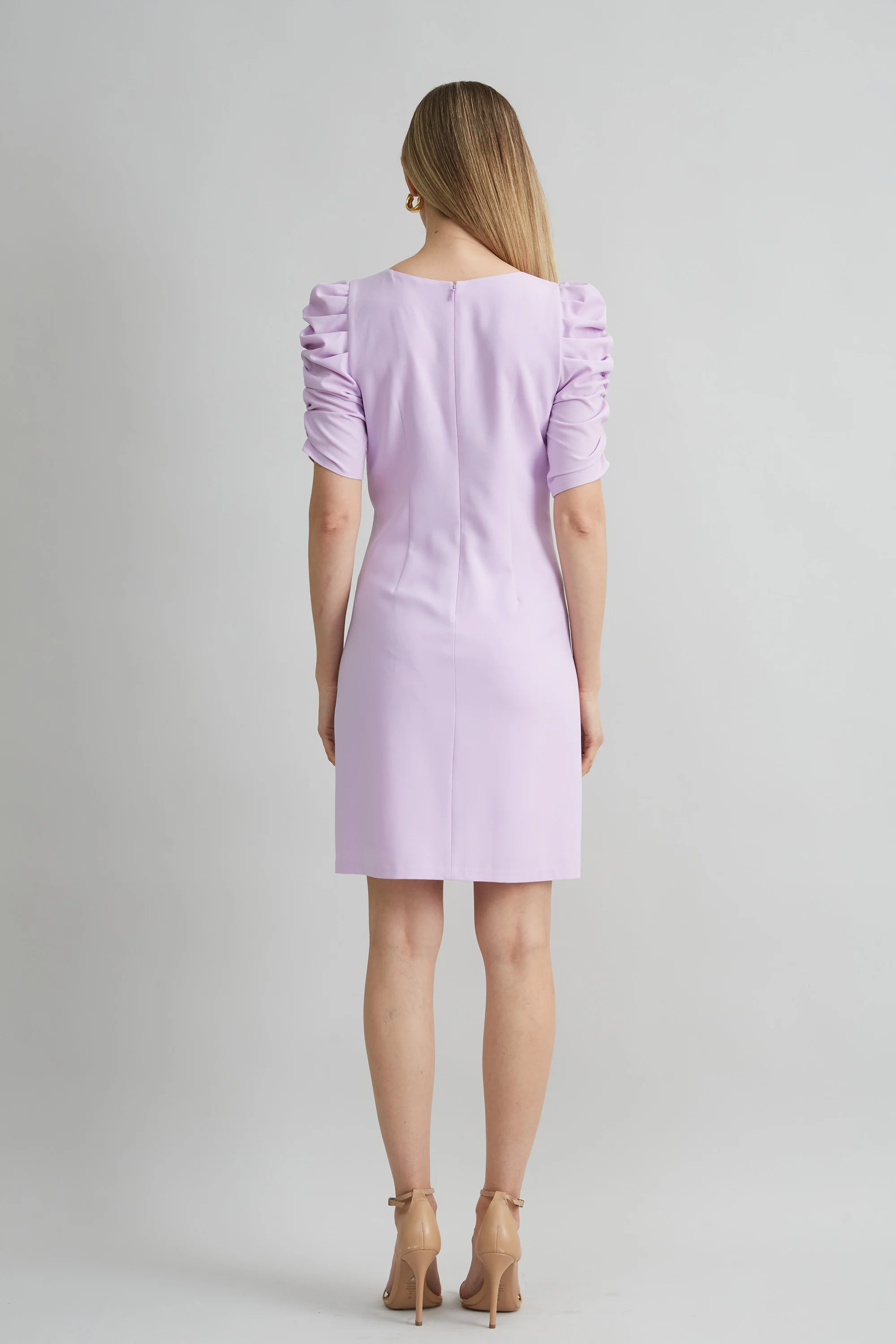 Ruched Sleeve Shift Dress - Image 4
