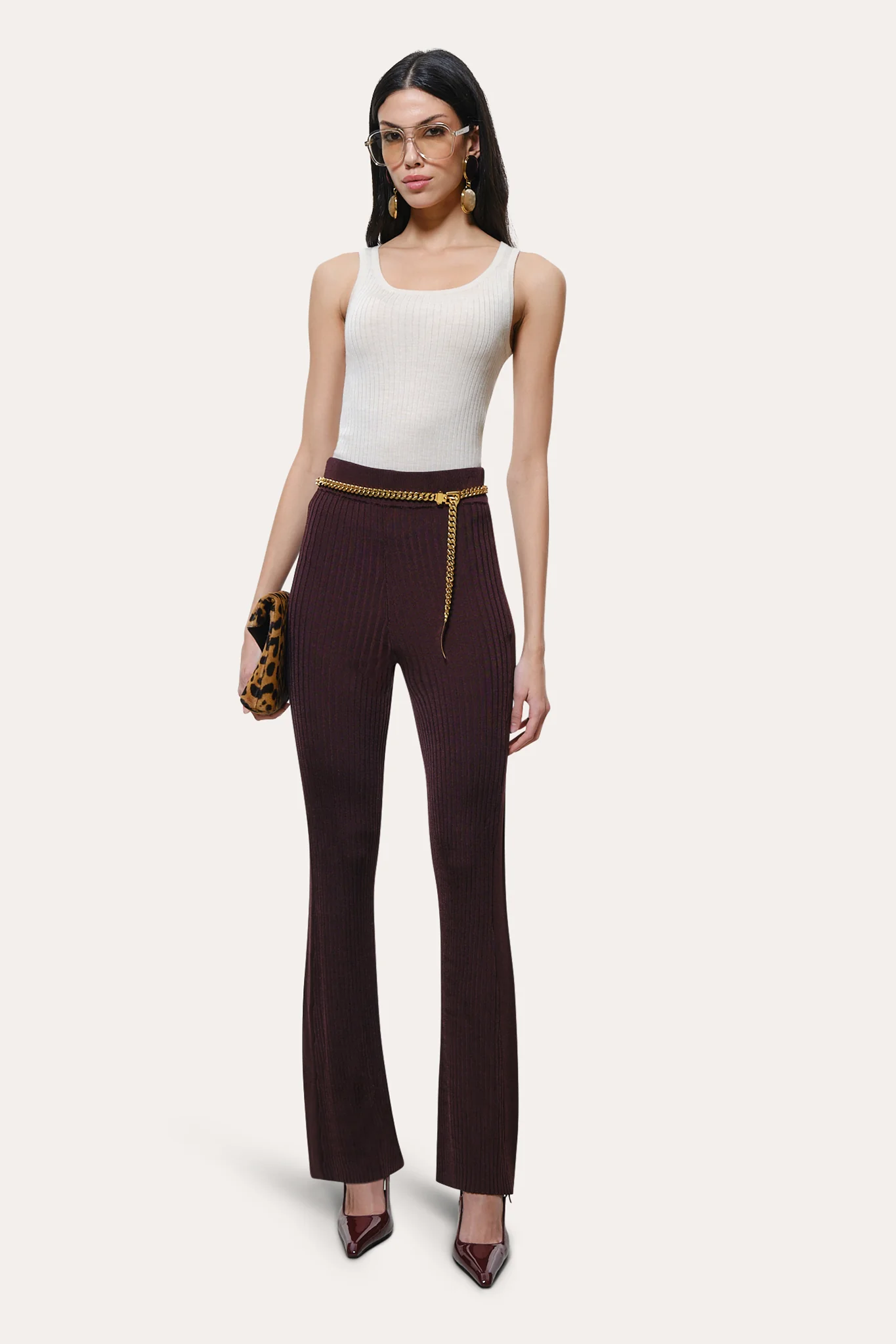 Roxanne Ribbed Flare Pant - Image 3