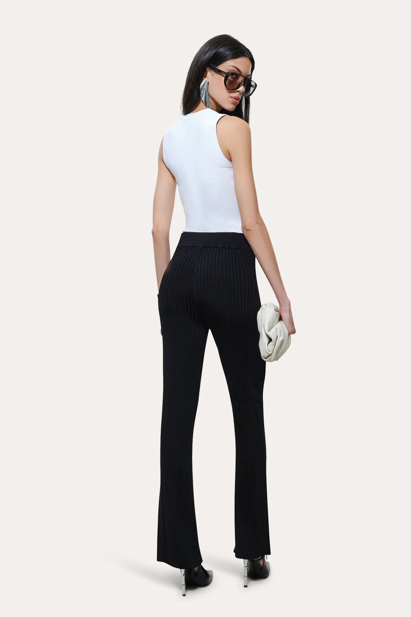 Roxanne Ribbed Flare Pant - Image 4