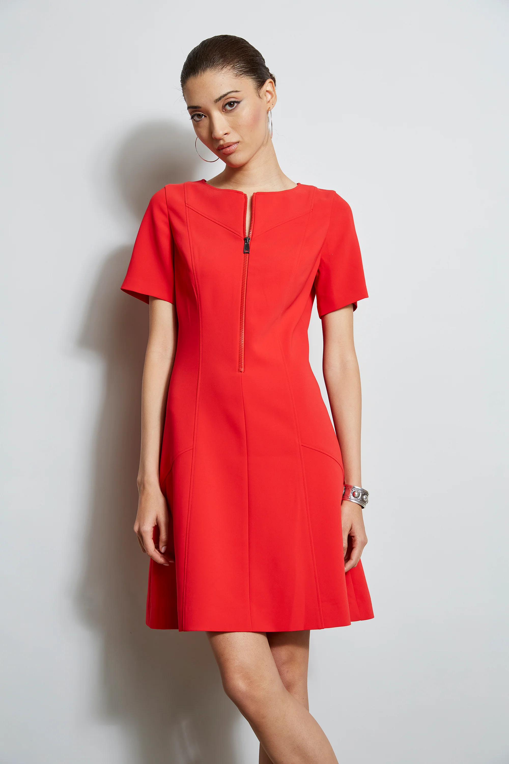 Zip Crepe Dress - Image 3