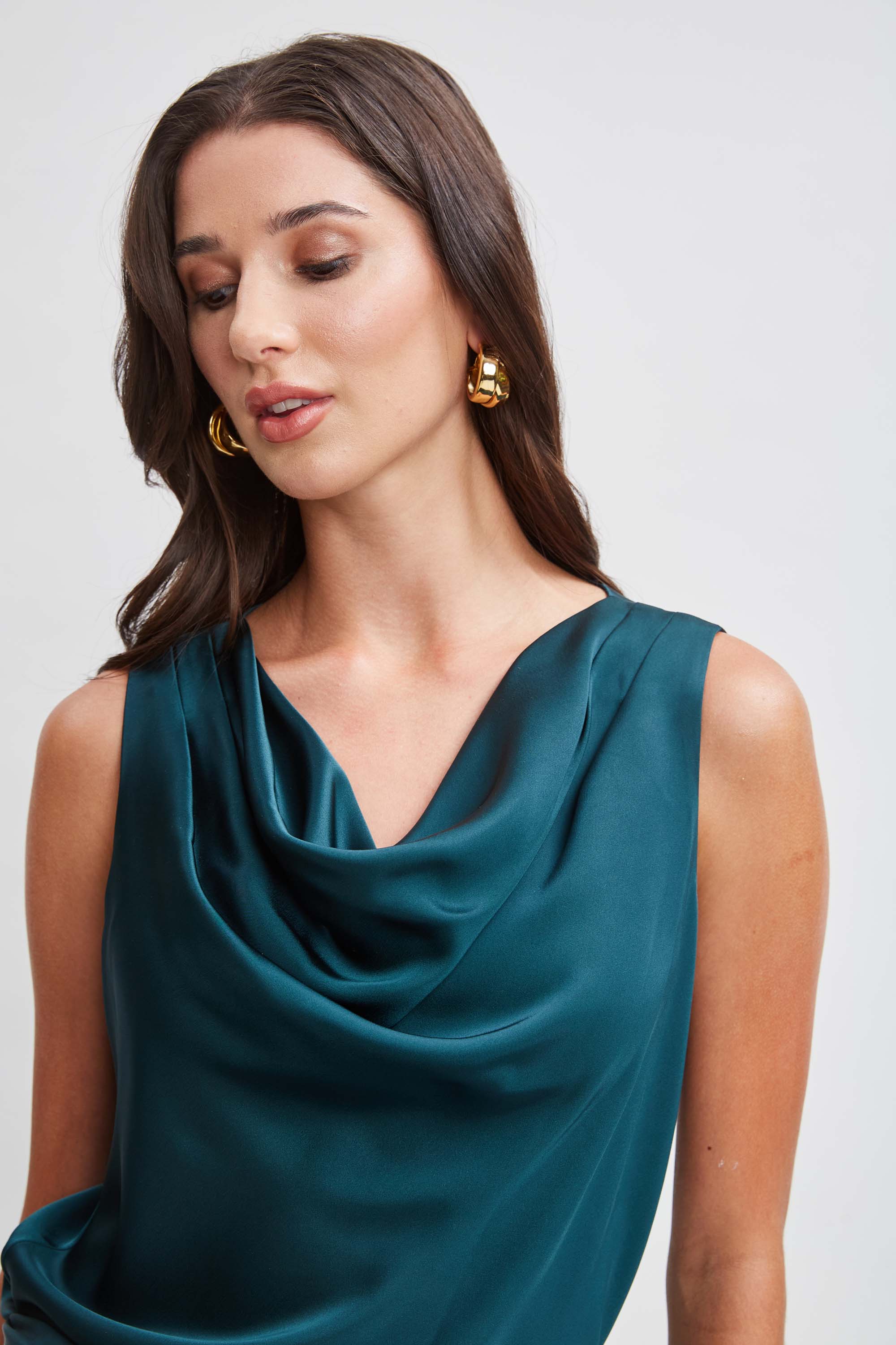 Satin Cowl Top - Image 3