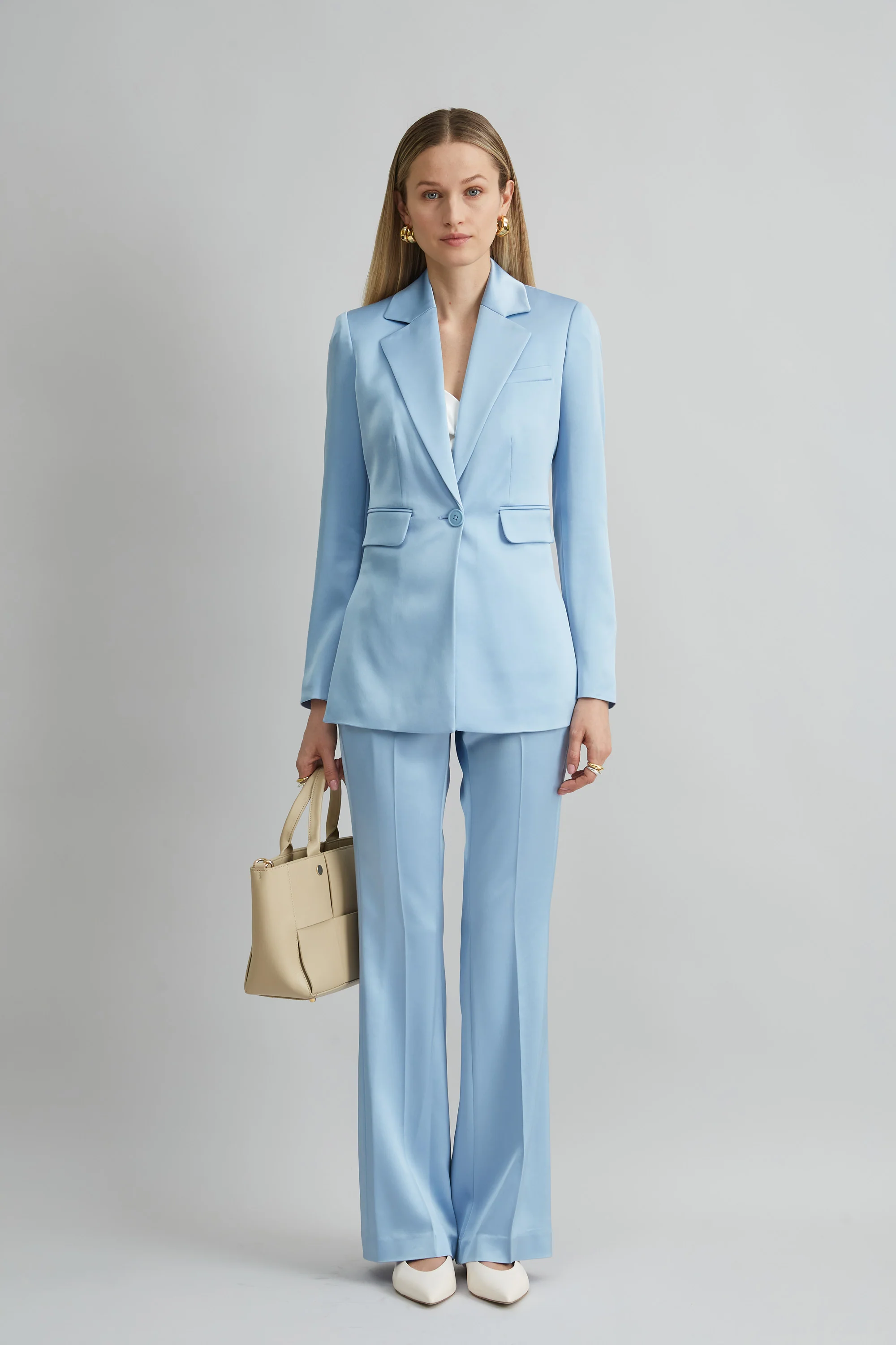 Satin Side Slit Blazer - Image 3