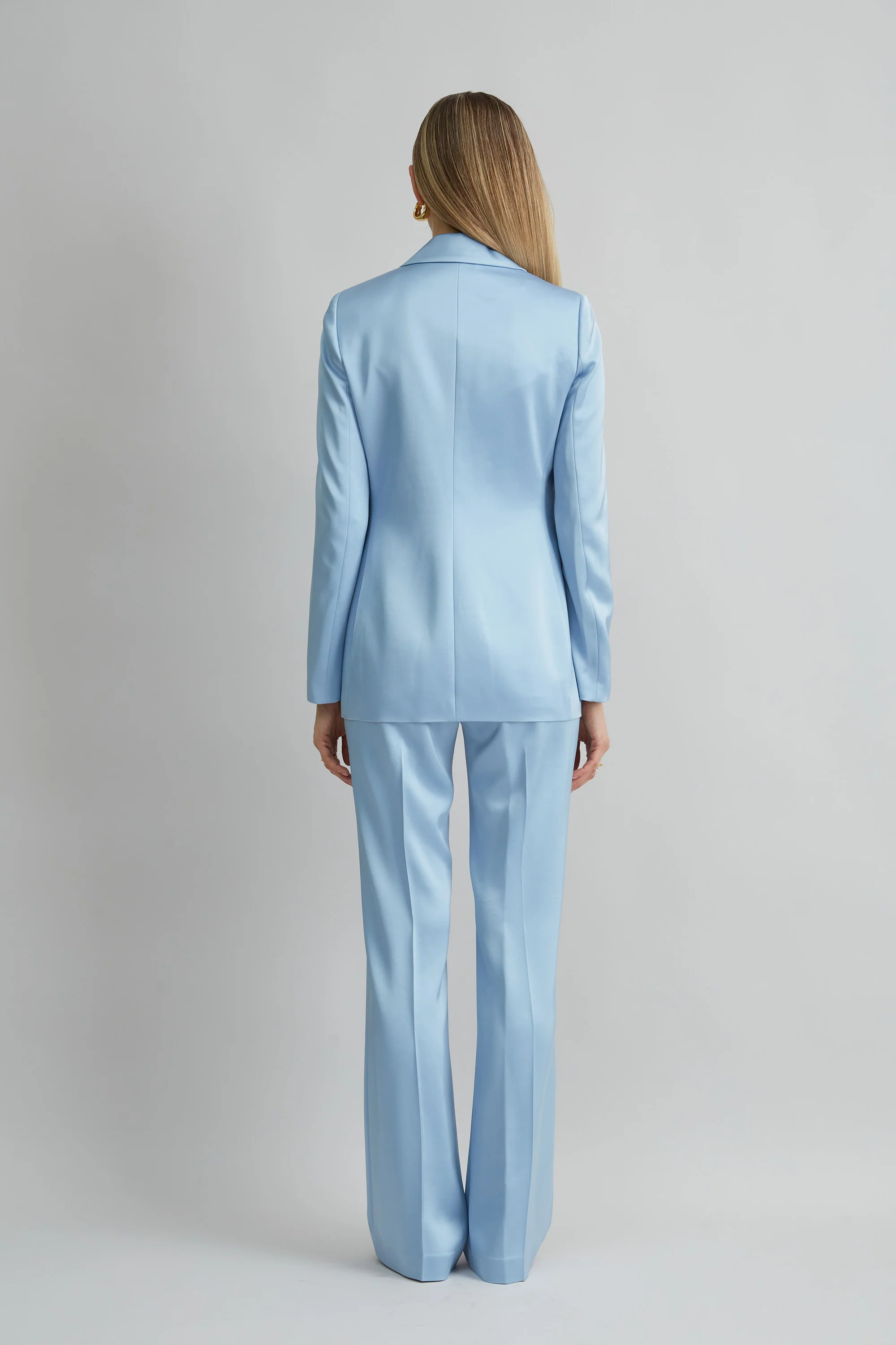 Satin Side Slit Blazer - Image 5