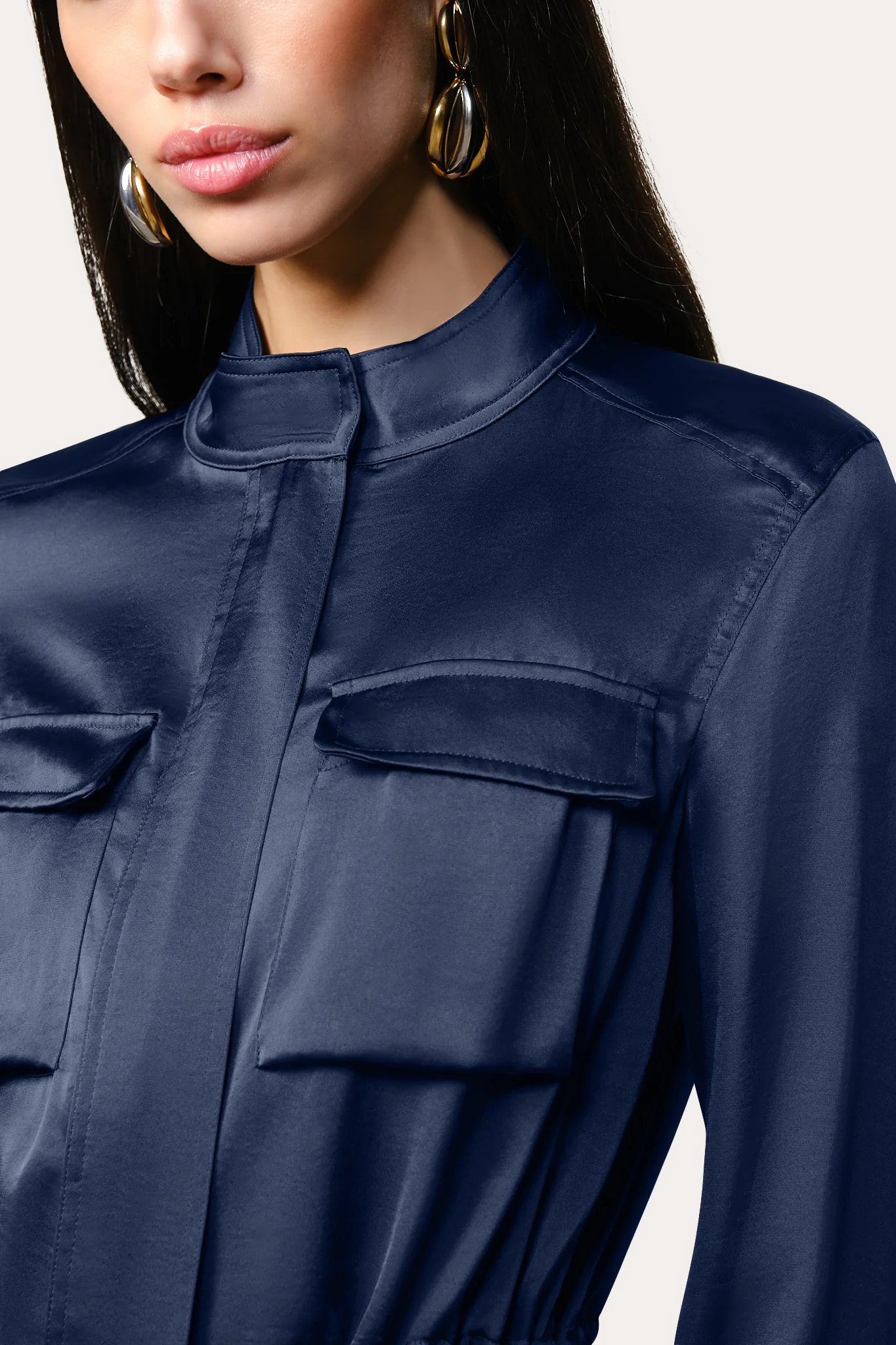 Olivia Utility Satin Jacket - Image 3
