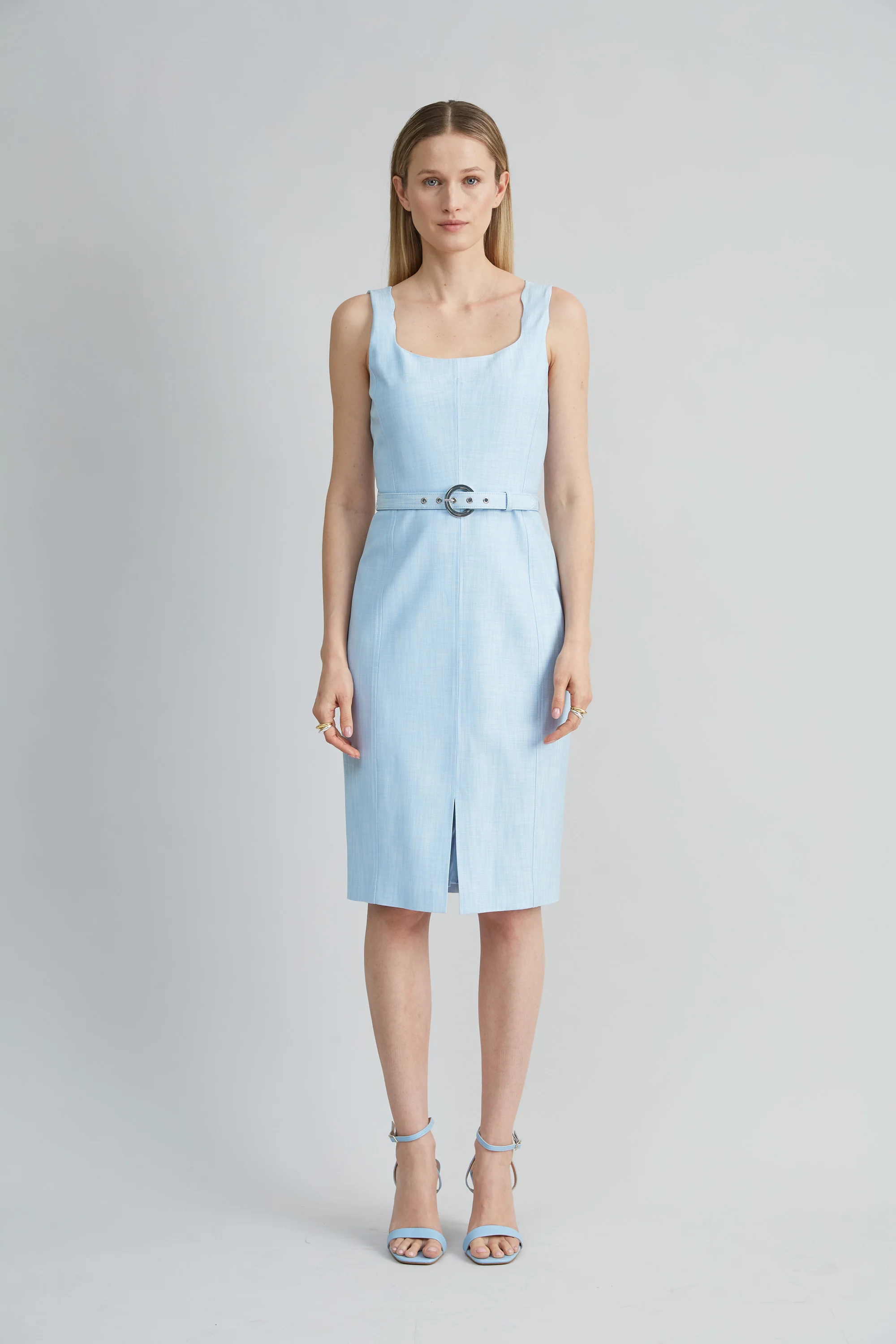 Scallop Melange Dress