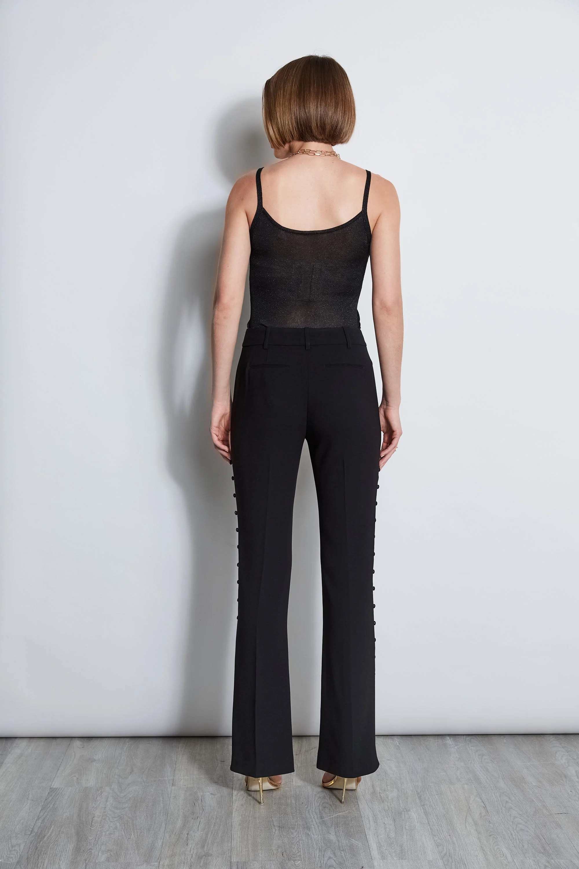 Side Button Crepe Pant - Image 8