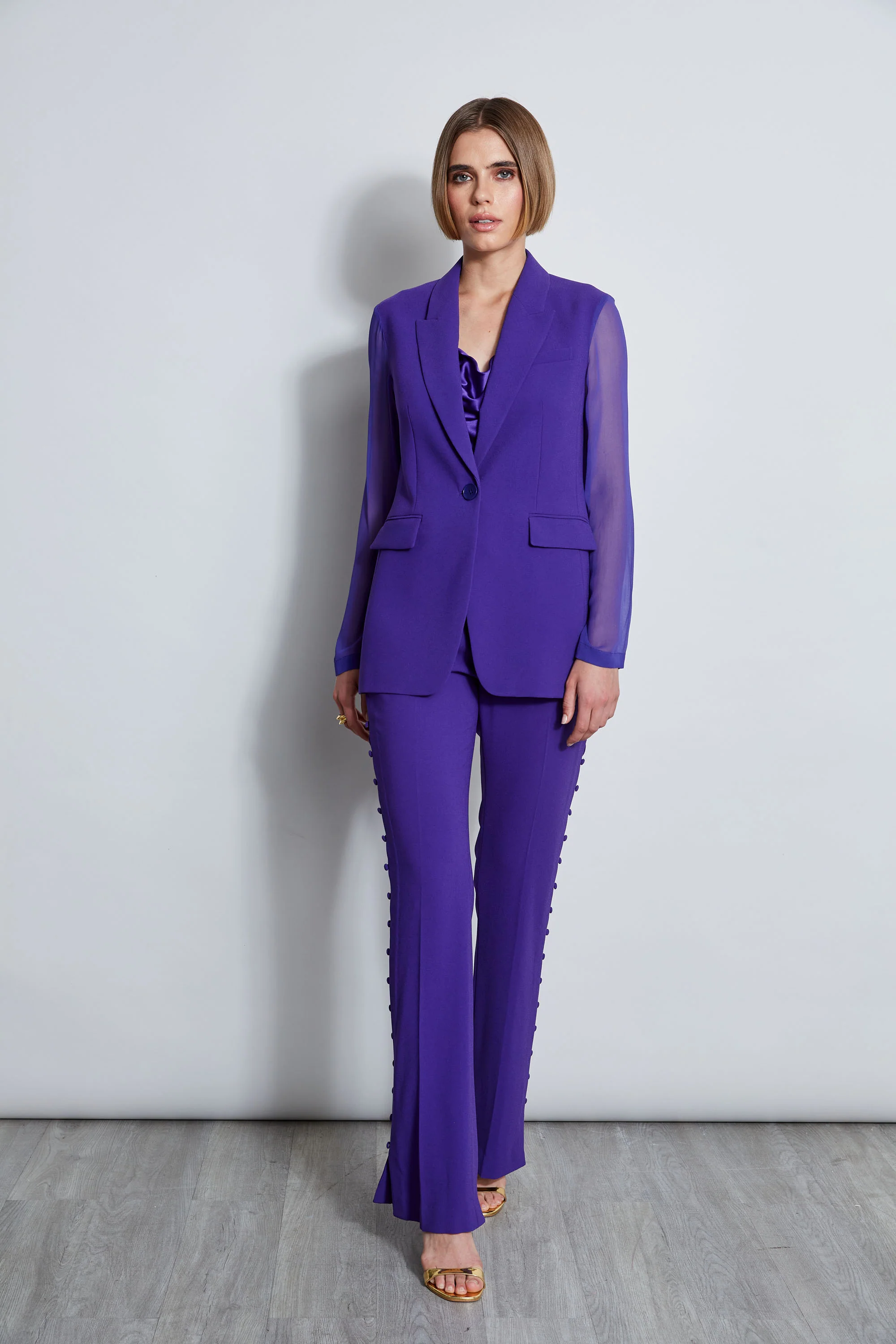 Side Button Crepe Pant - Image 6